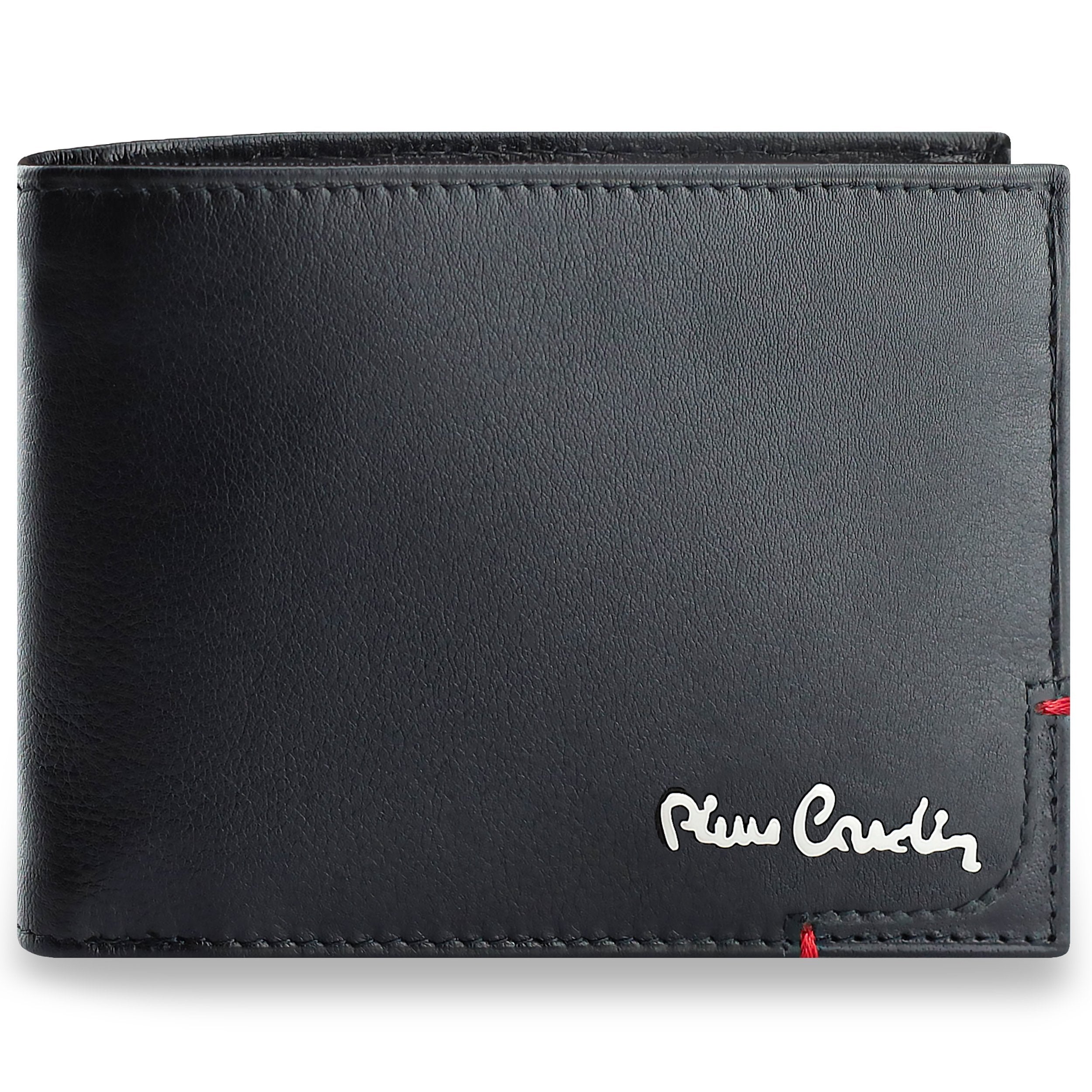 Vīriešu maks Pierre Cardin, melns, īsta āda, RFID aizsardzība 8806