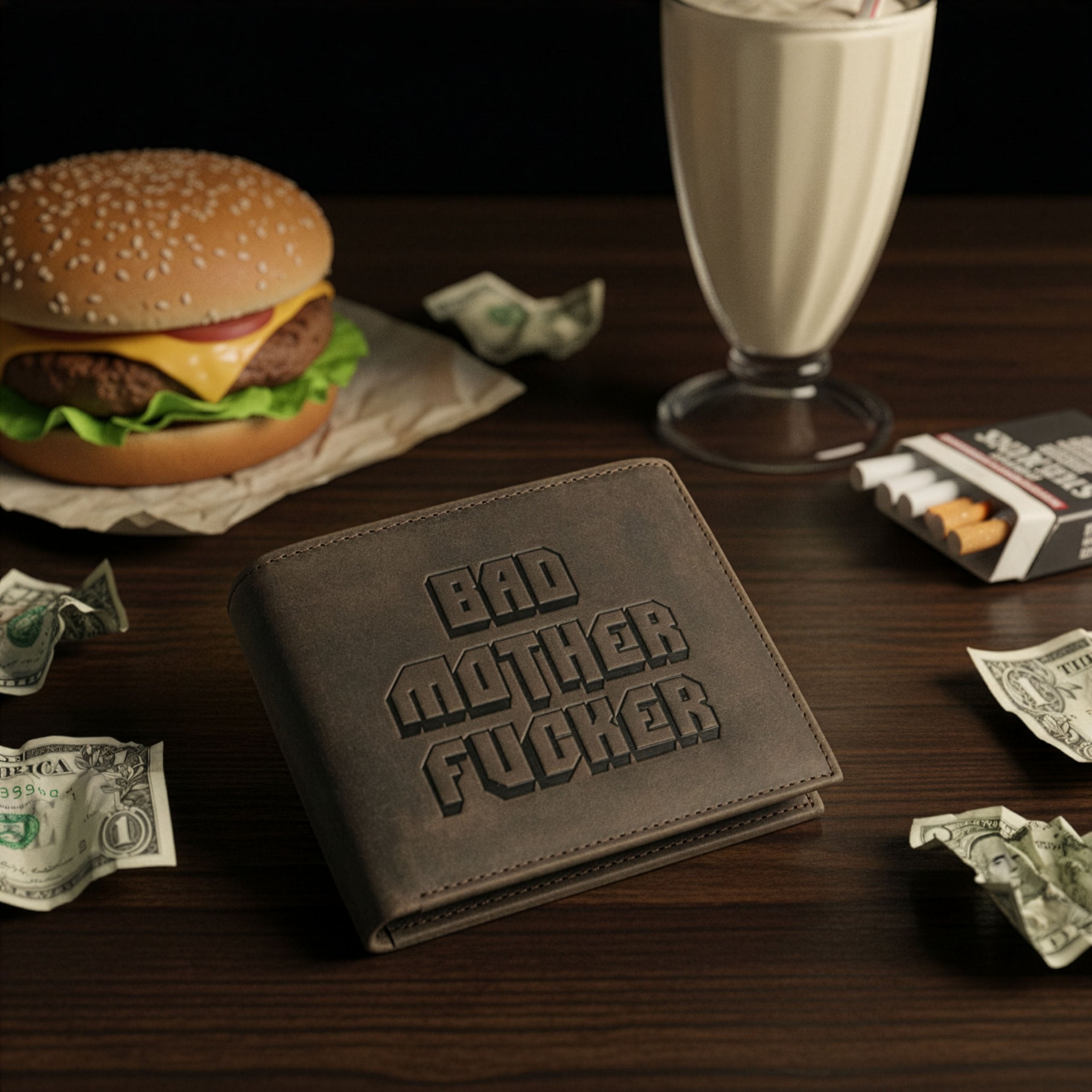 Vīriešu ādas maks Stevens Slim, melns CB-8824-R