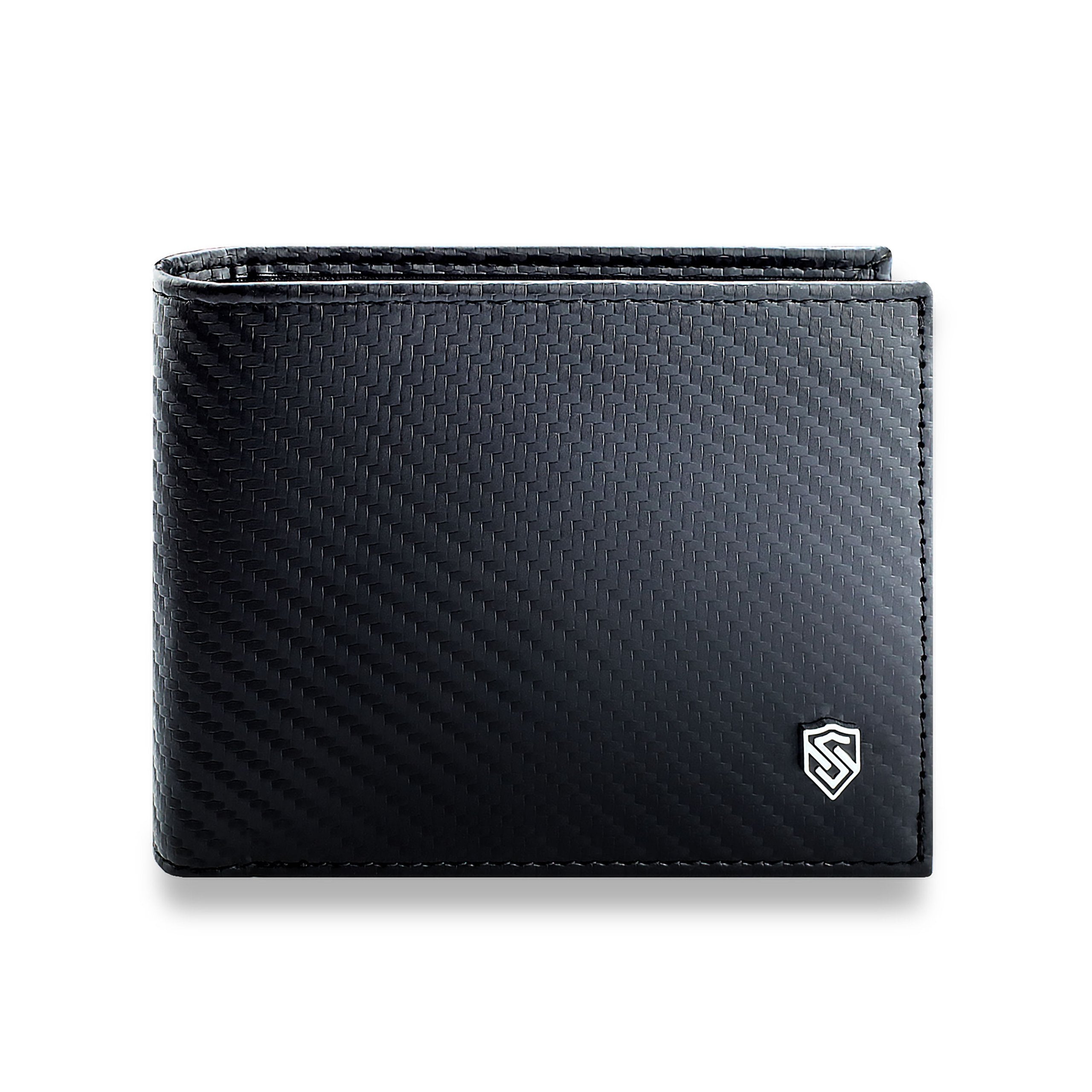 Vīriešu ādas maks Stevens, plāns, melns, ar RFID aizsardzību 8824-R