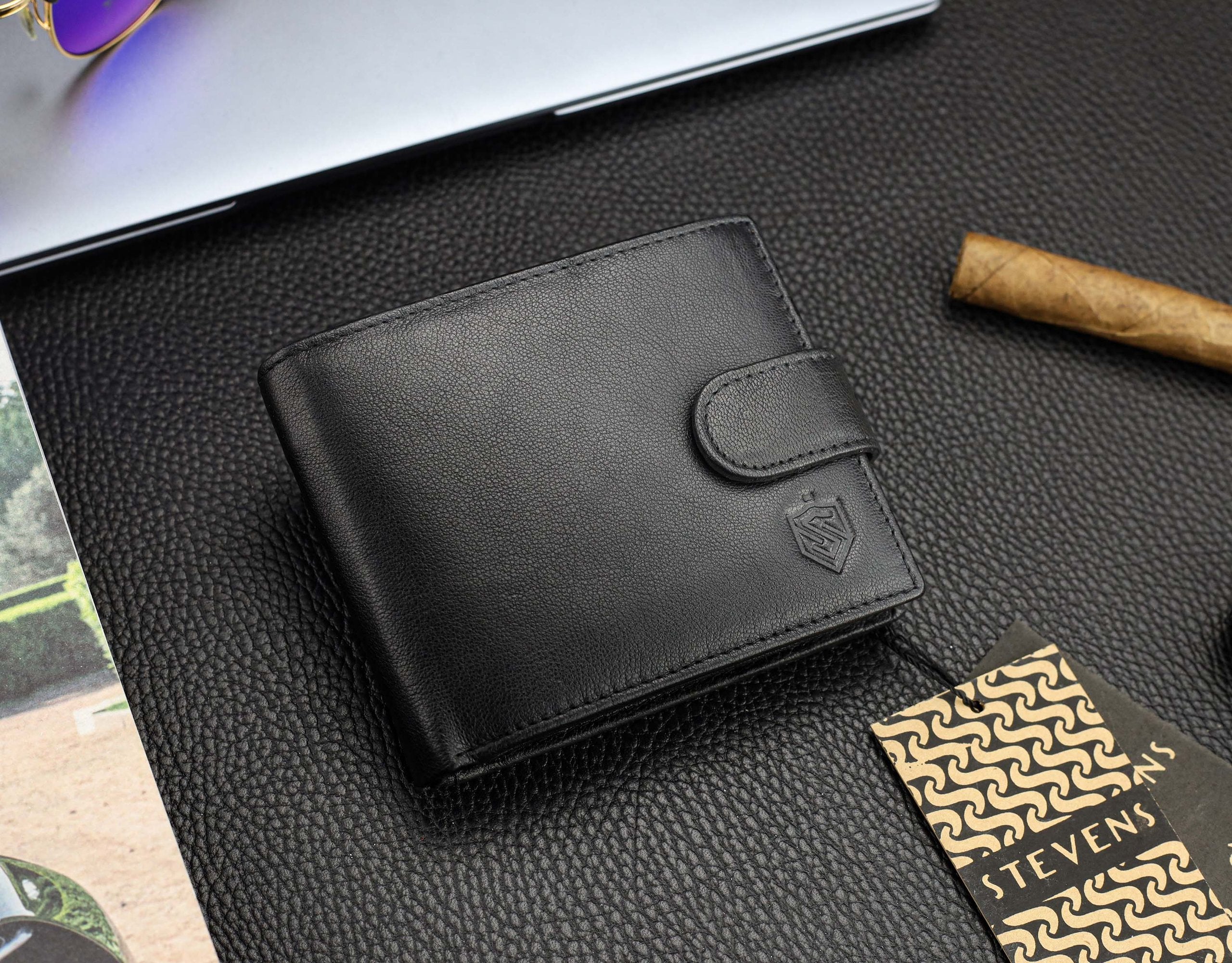 Dāvanu komplekts vīriešiem, maks ar apgriežamu jostu Stevens 325A D149