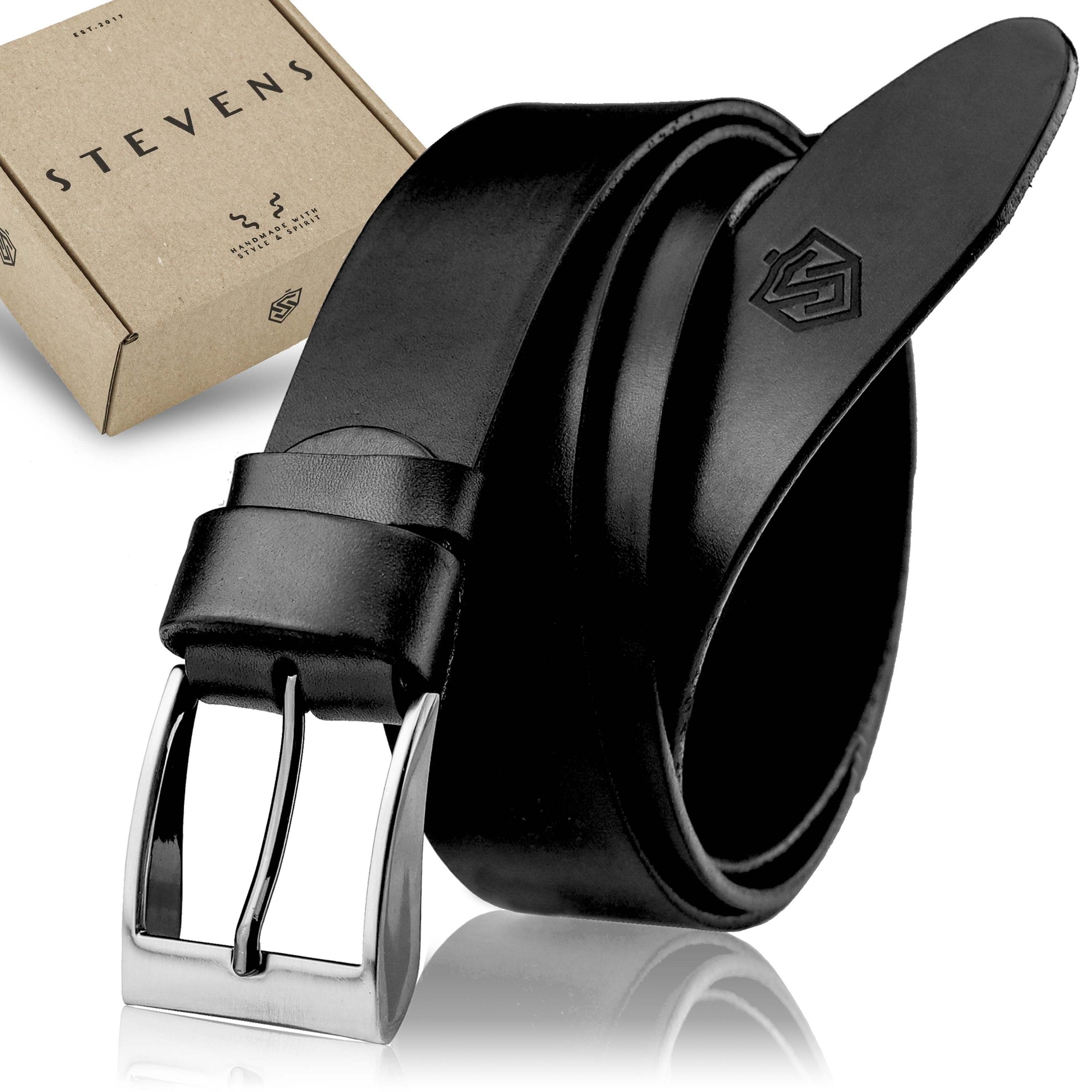 Vīriešu ādas josta Stevens, melna D26
