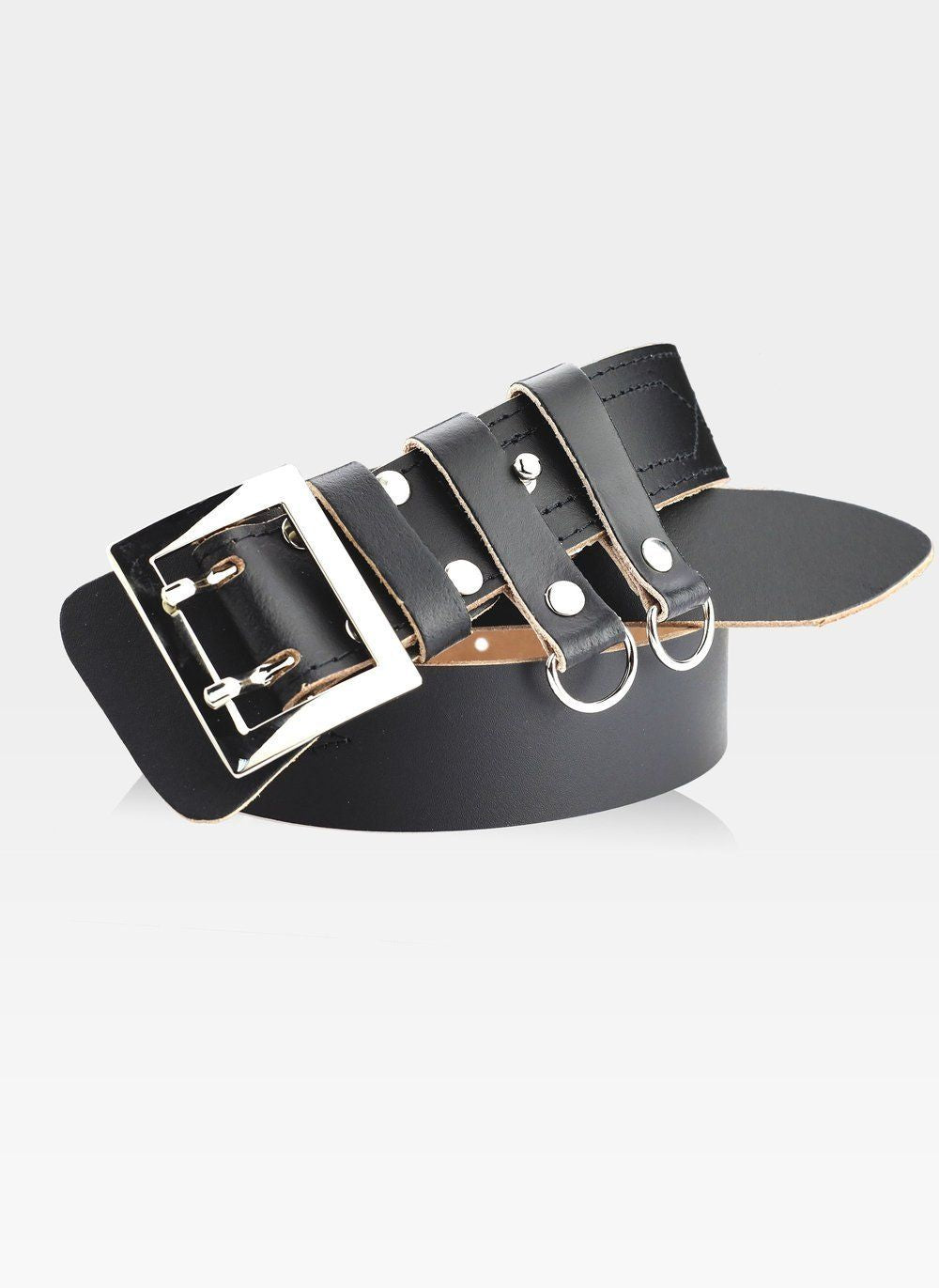 Vīriešu ādas josta Stevens Army, melna D40