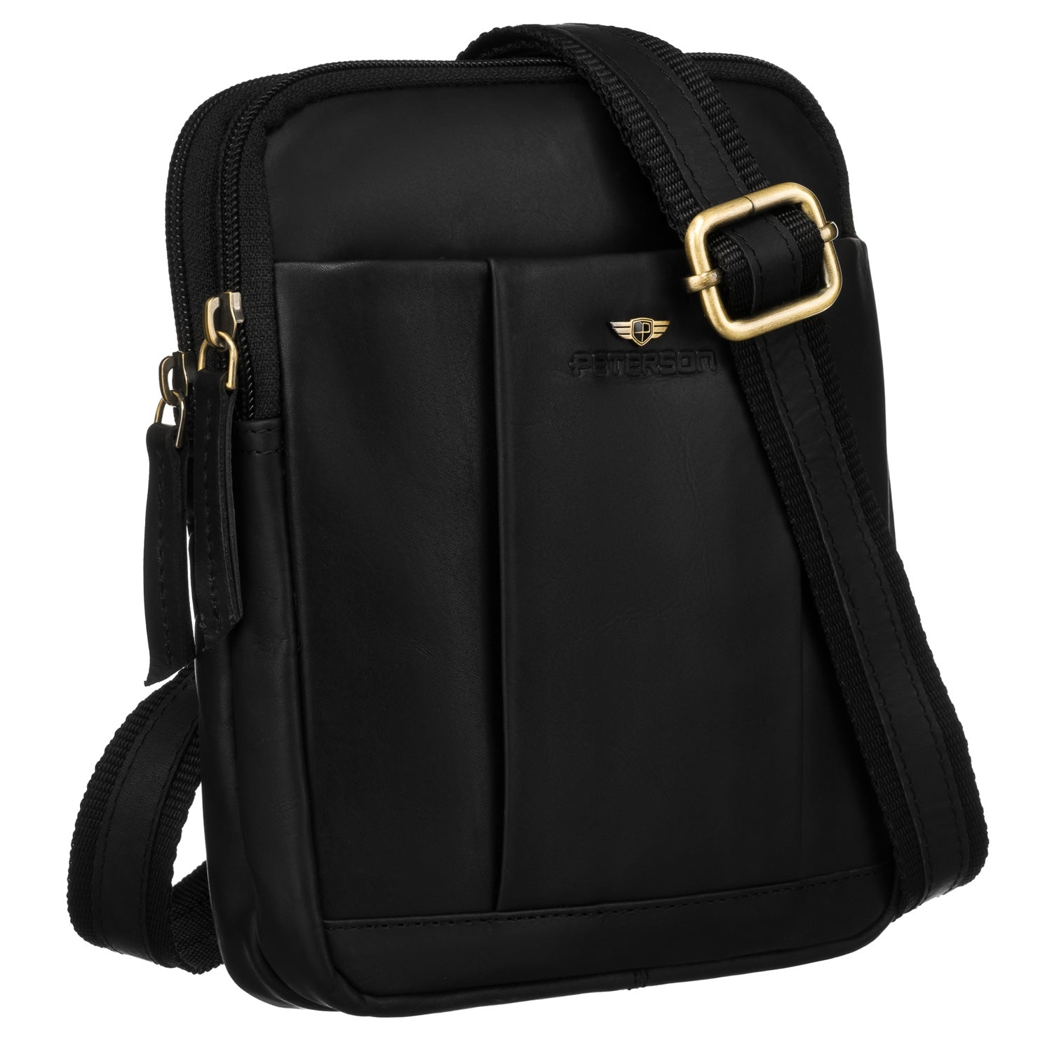 Liela vīriešu rokassoma Peterson, melna 6798