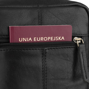 Juoda odinė vyriška rankinė Peterson K73
