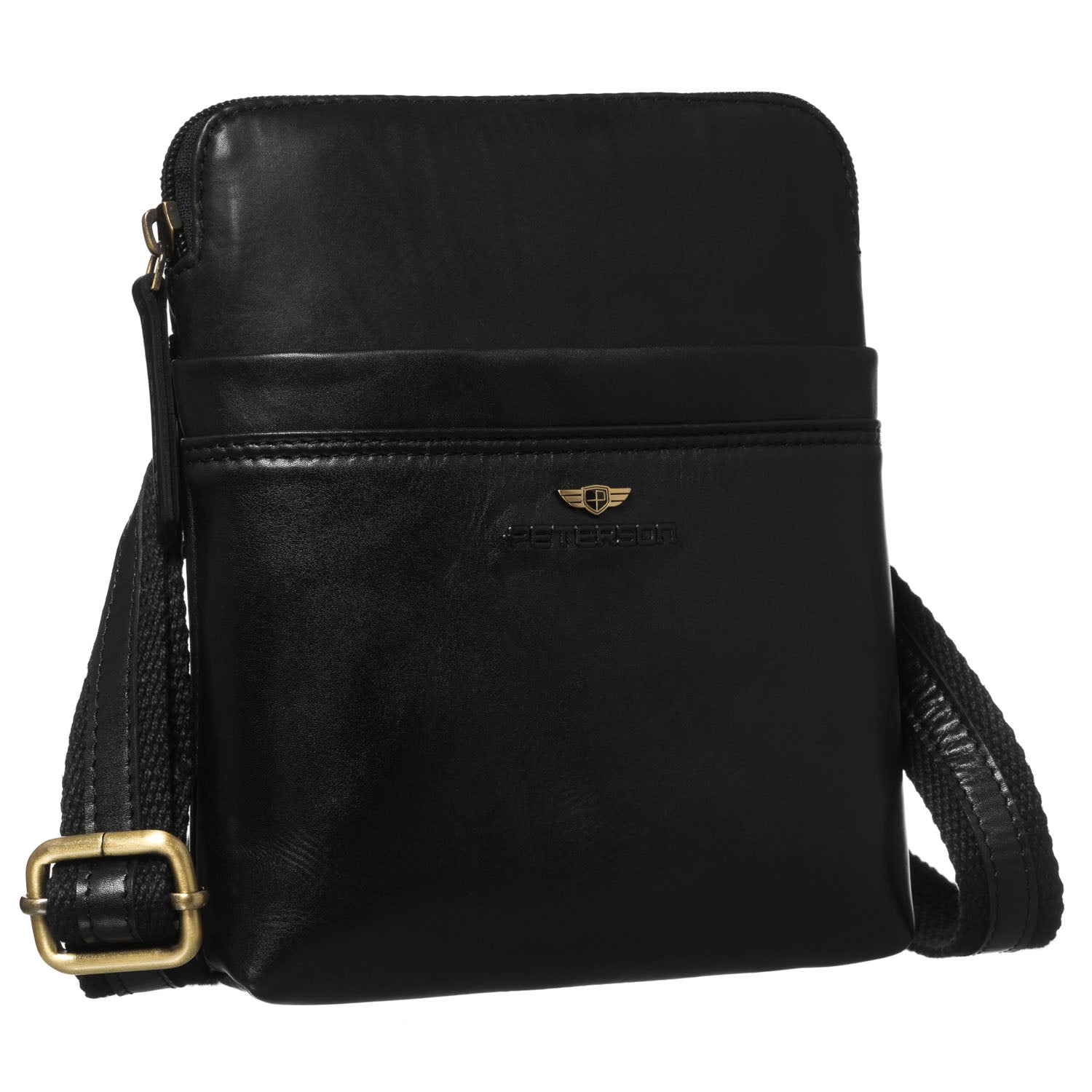 Vidēja izmēra vīriešu rokassoma Peterson, melna 6934