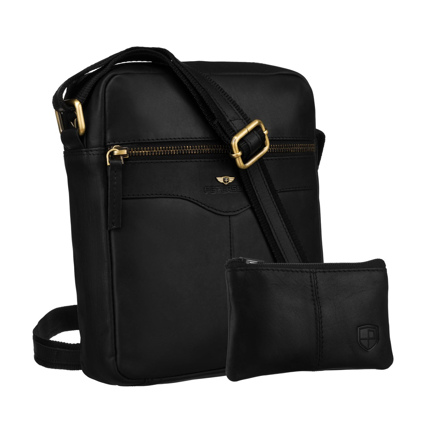 Maza vīriešu rokassoma Peterson, melna 6835