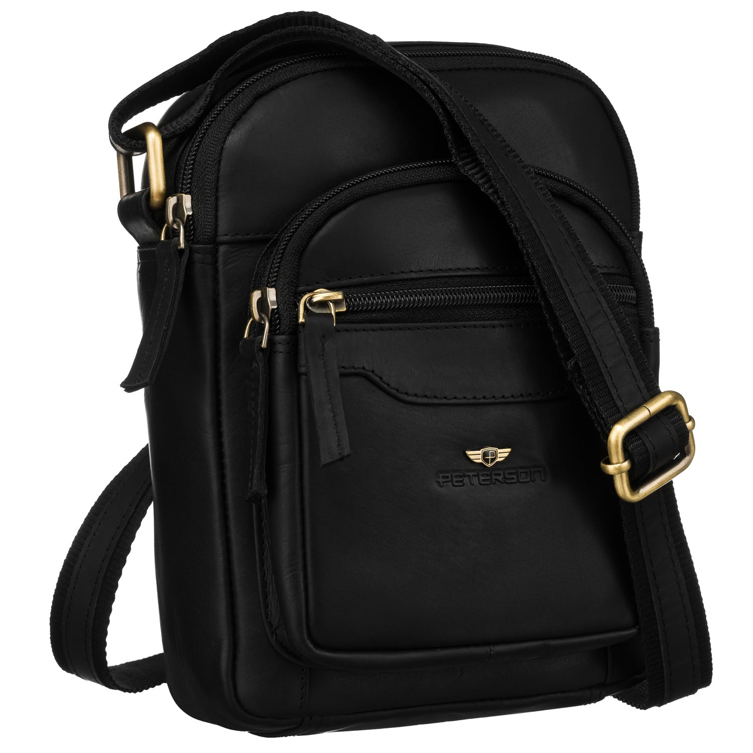 Liela vīriešu rokassoma Peterson, melna 6750