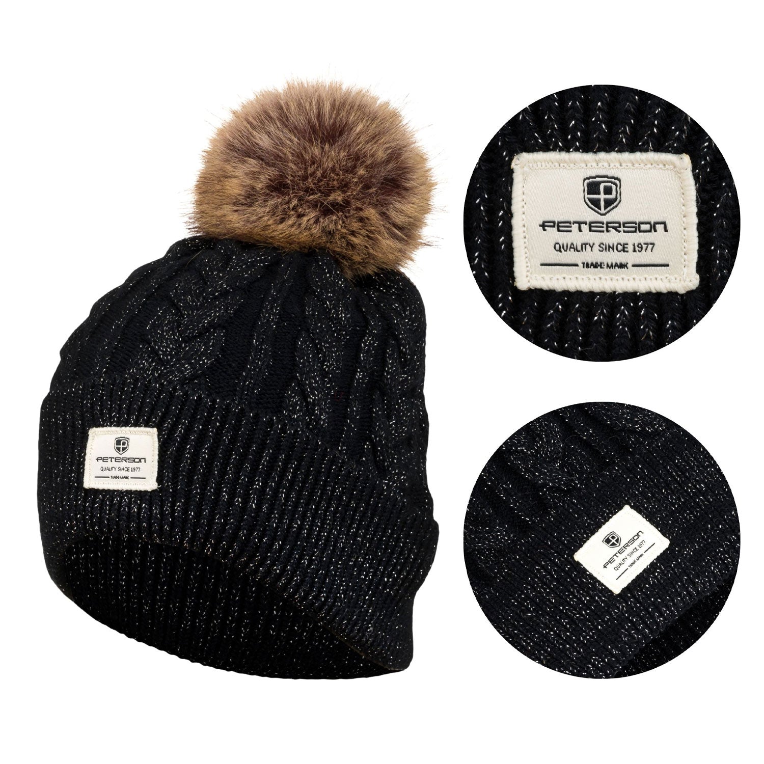 Sieviešu cepure Peterson, melna K109