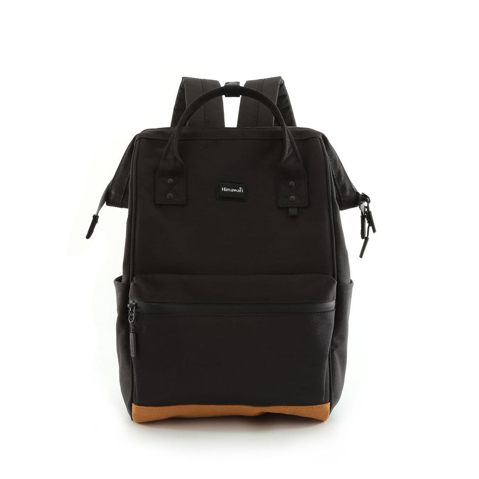 Sieviešu pilsētas mugursoma ar USB portu Himawari, melna