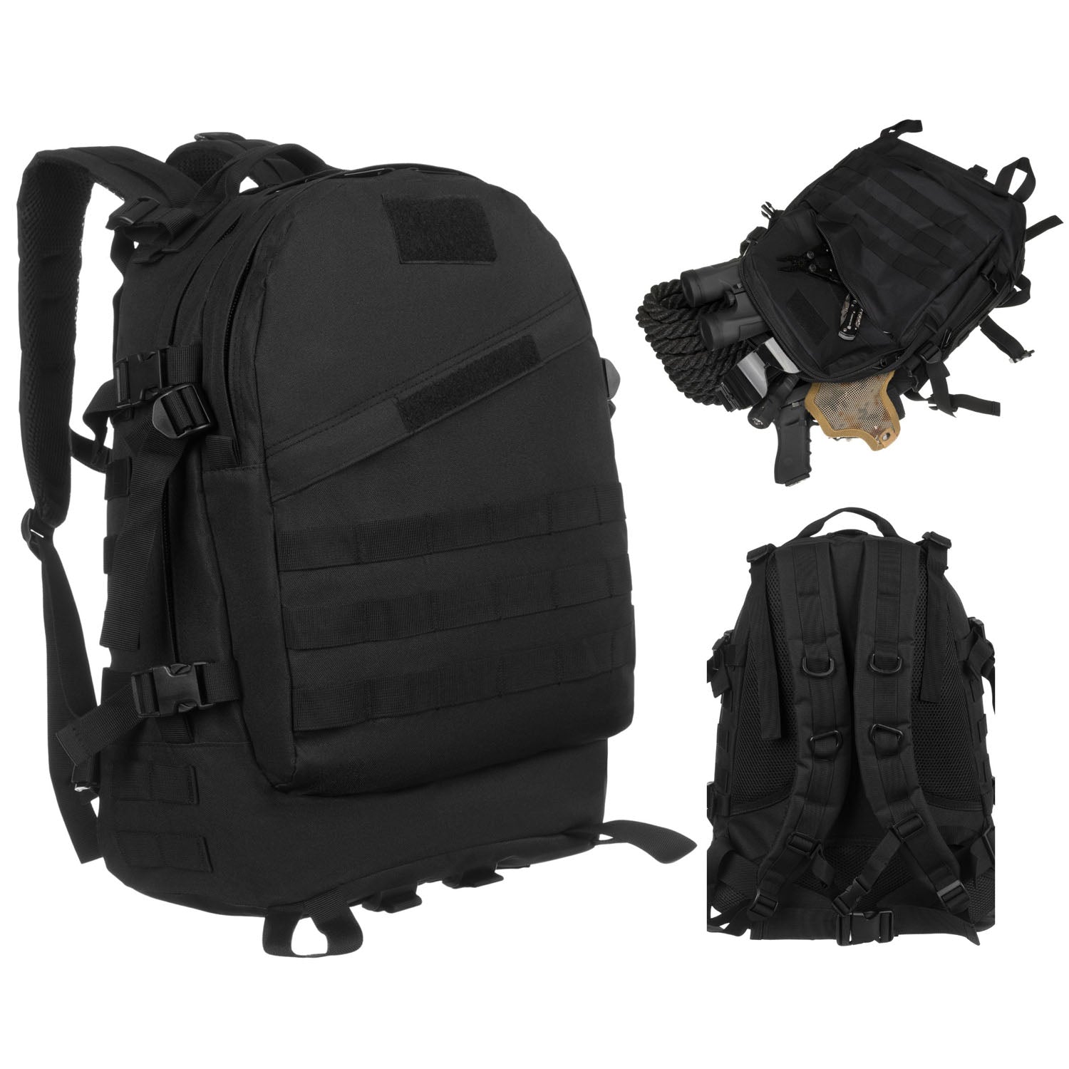 Mugursoma unisex Peterson, melna K27