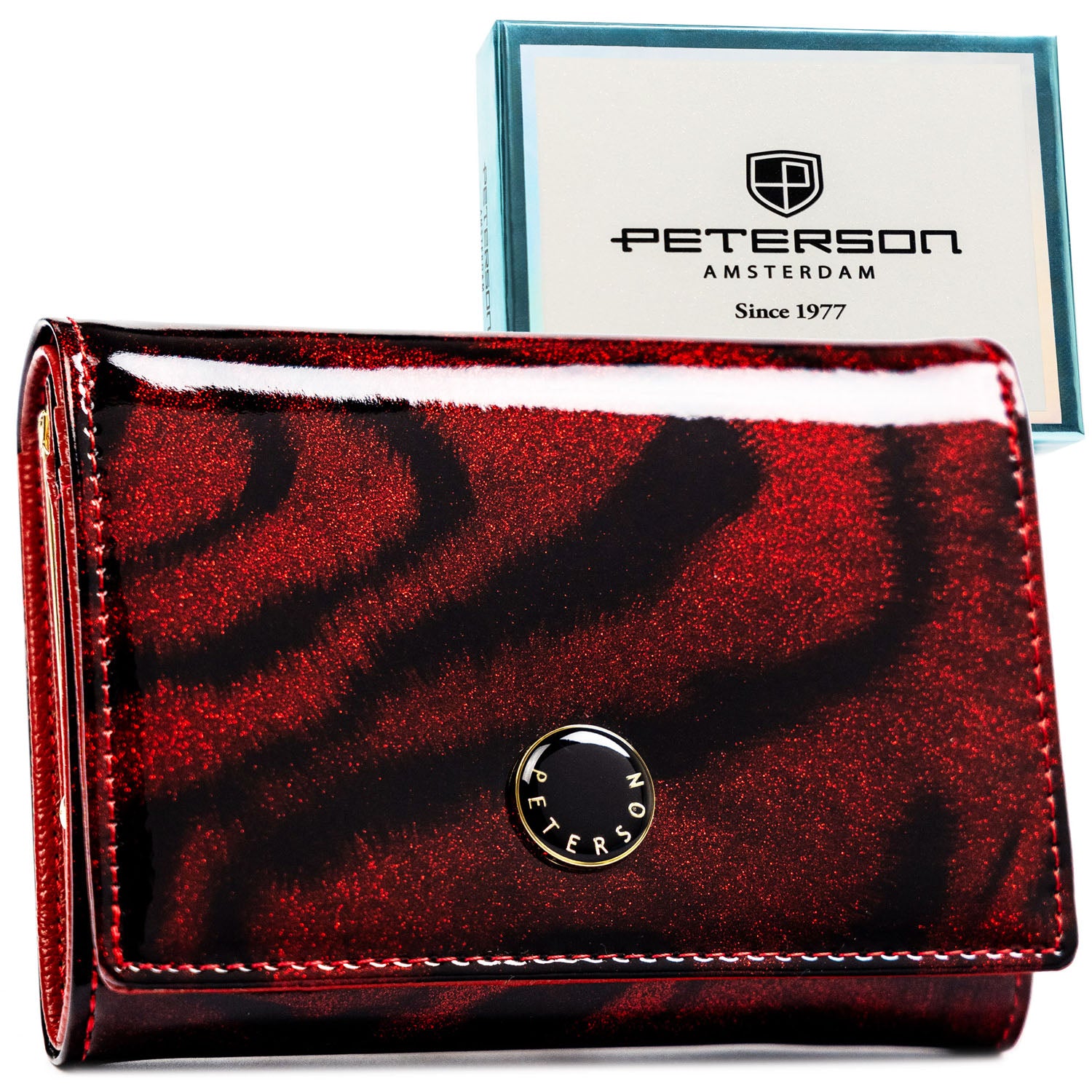 Vidēja izmēra sieviešu maks Peterson, sarkans PT92