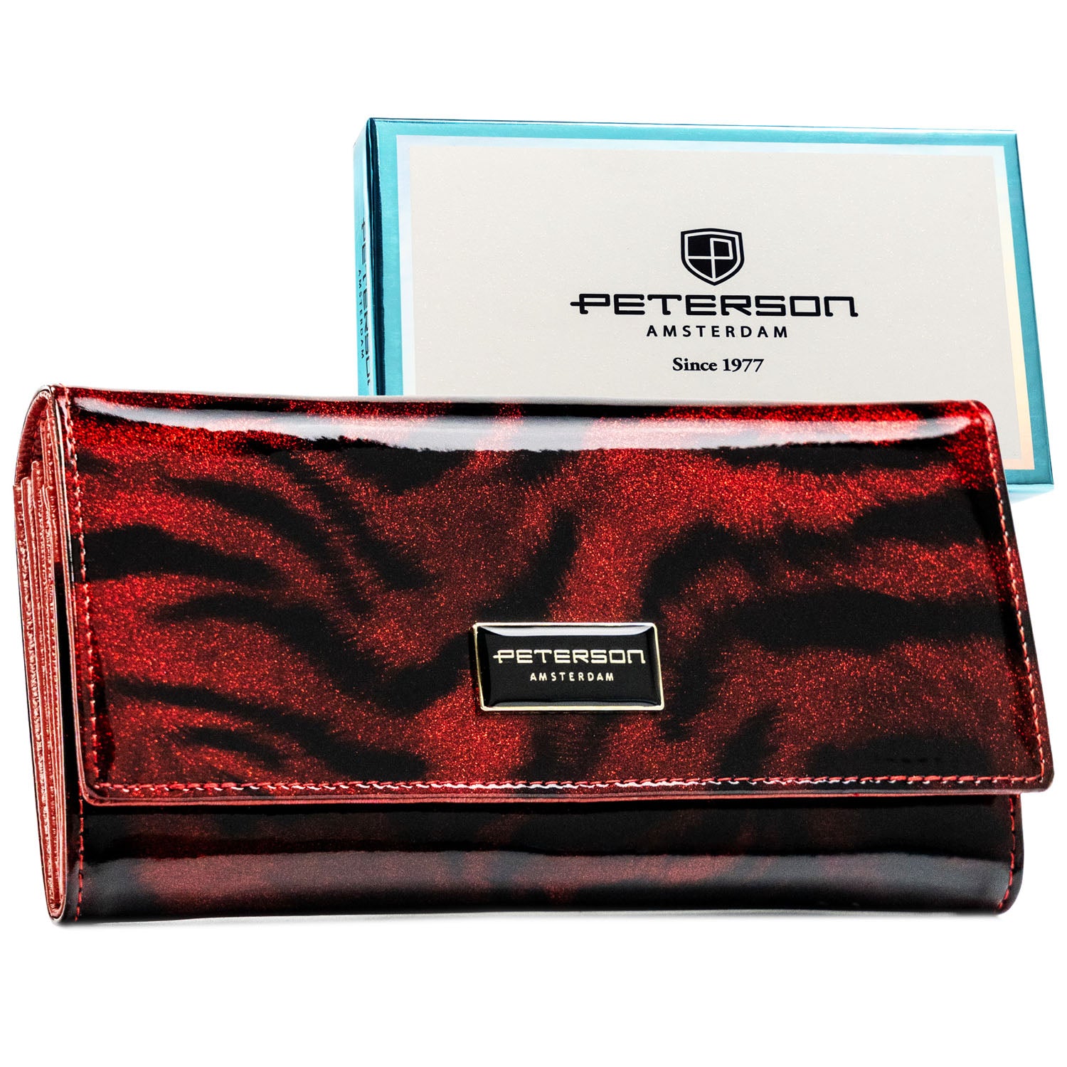 Vidēja izmēra sieviešu maks Peterson, sarkans PT110