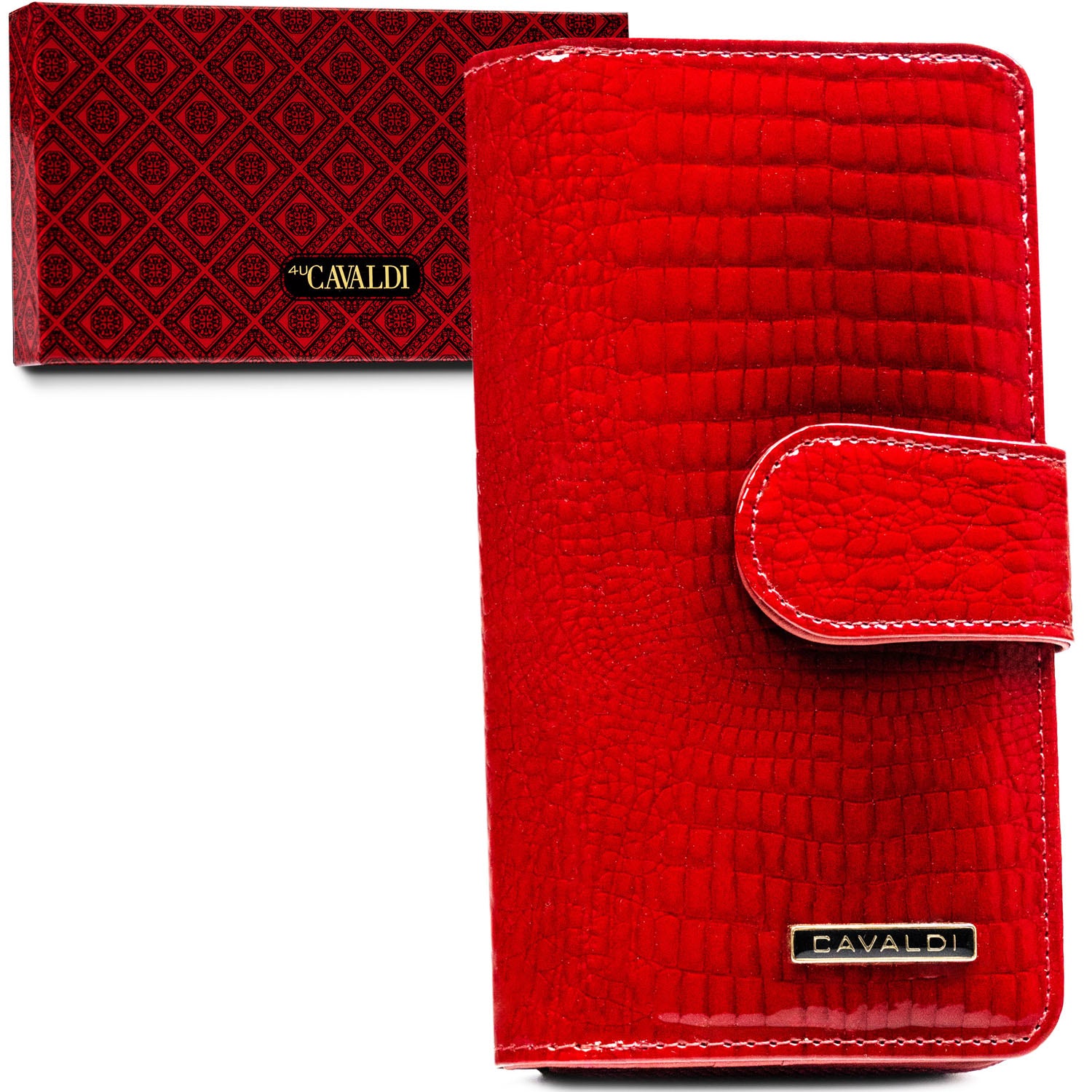 Vidēja izmēra sieviešu maks 4U Cavaldi, sarkans PT44