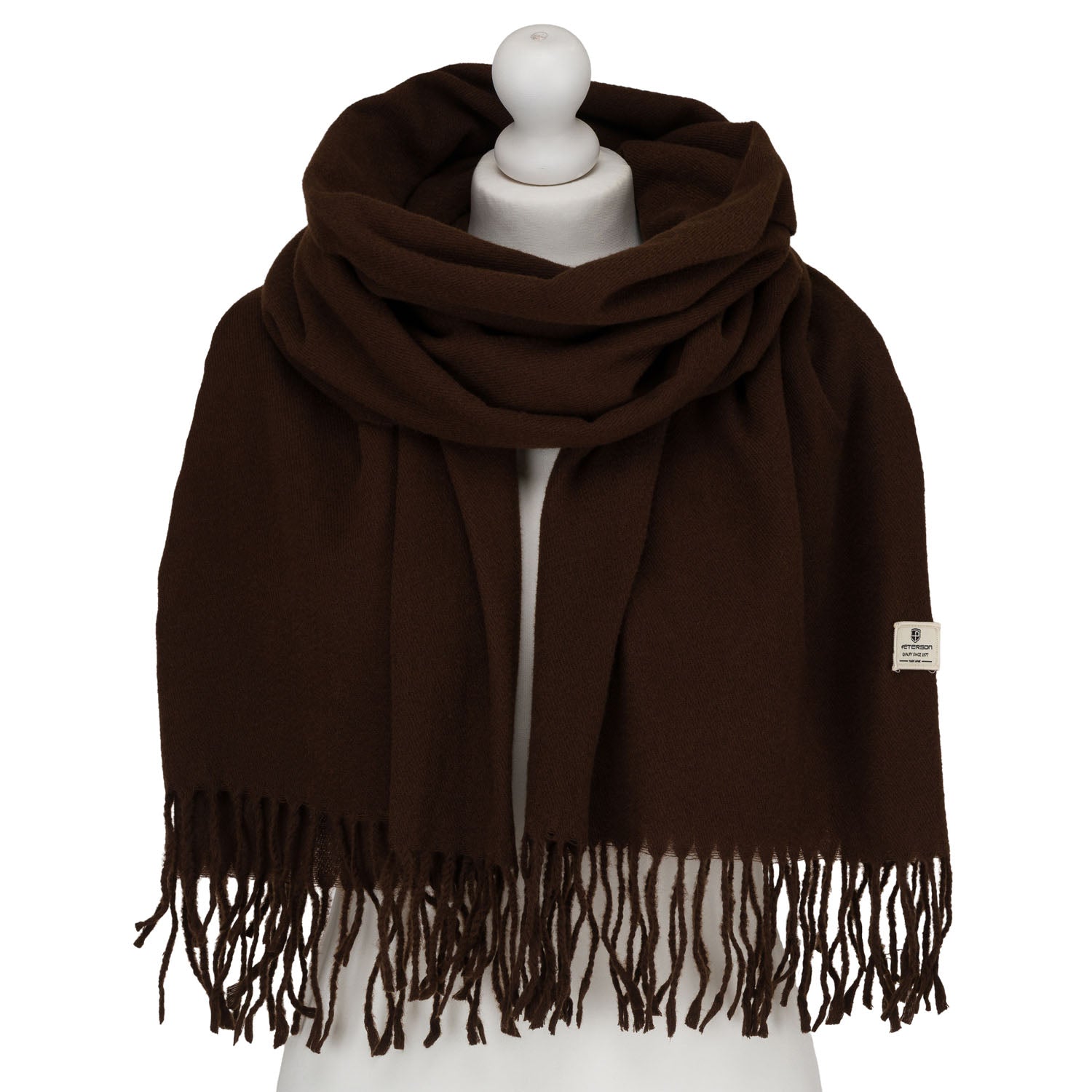 Liela šalle sievietēm Peterson, tumši brūnā krāsā S9