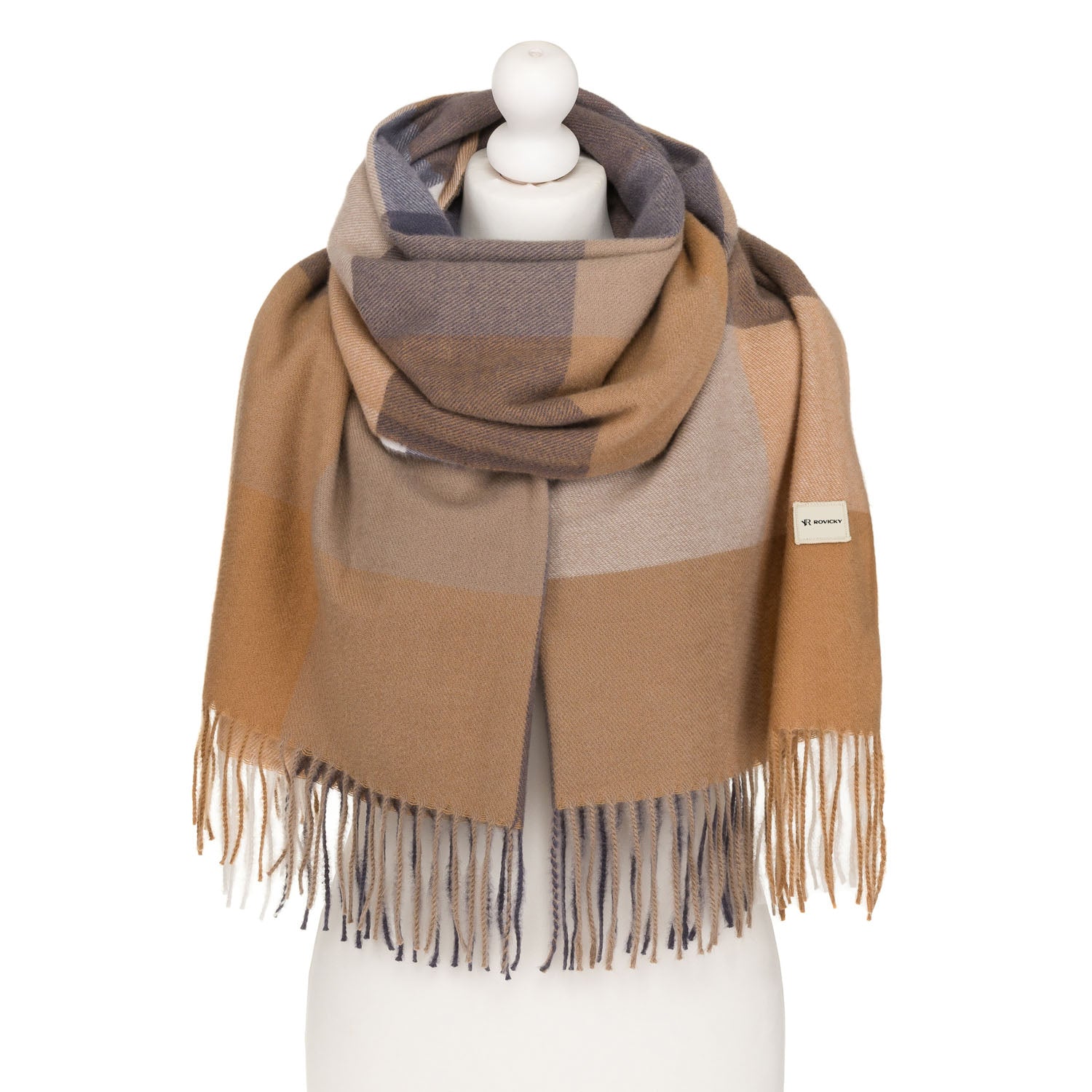 Liela šalle sievietēm Rovicky, khaki krāsā S20