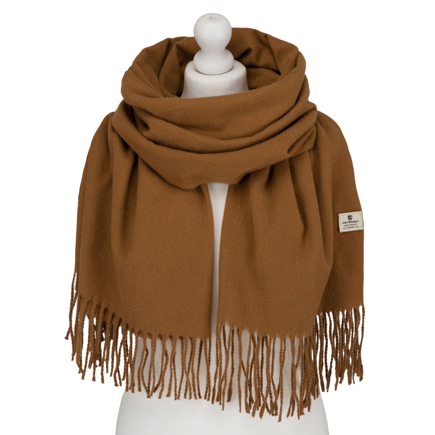 Liela šalle sievietēm Peterson, gaiši brūnā krāsā S10