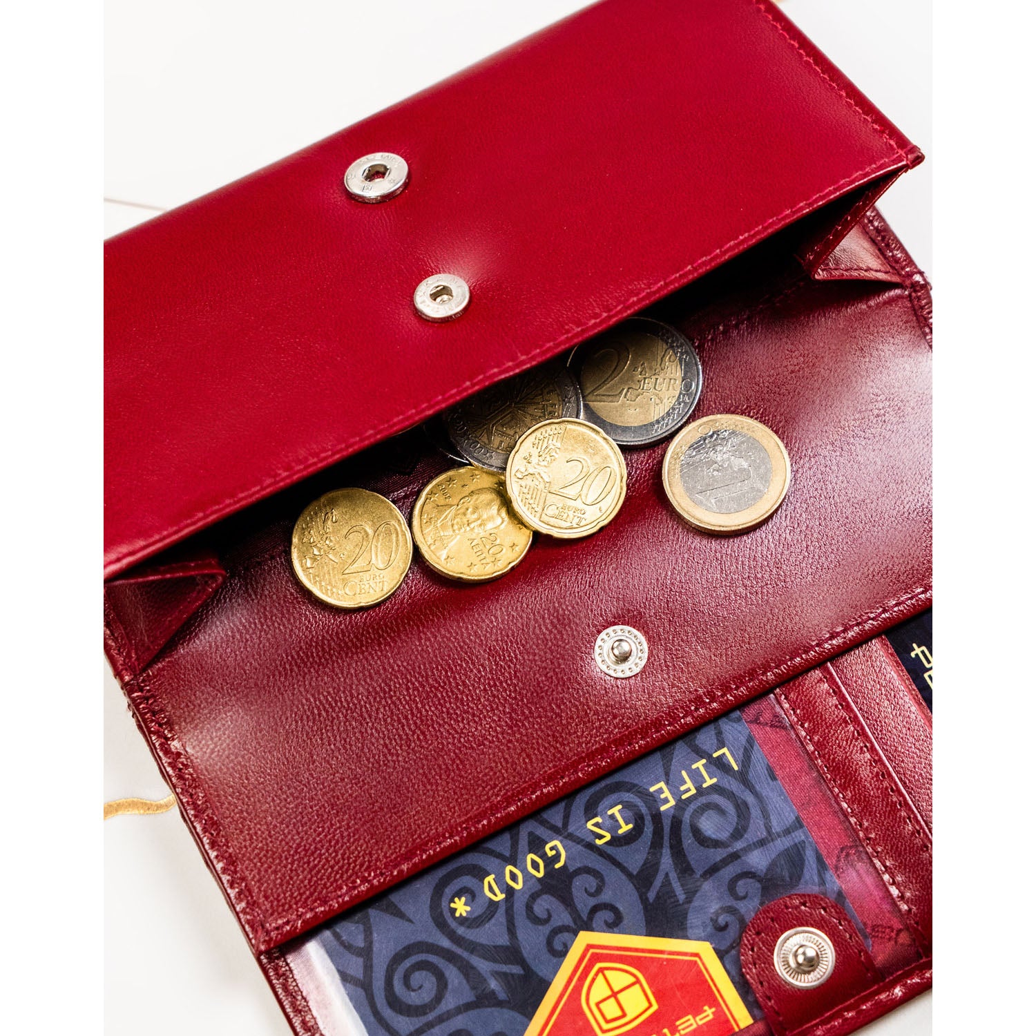 Liels sieviešu maks Peterson, sarkans PT50