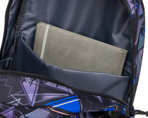 Didelė įvairiaspalvė mokyklinė kuprinė su USB Peterson