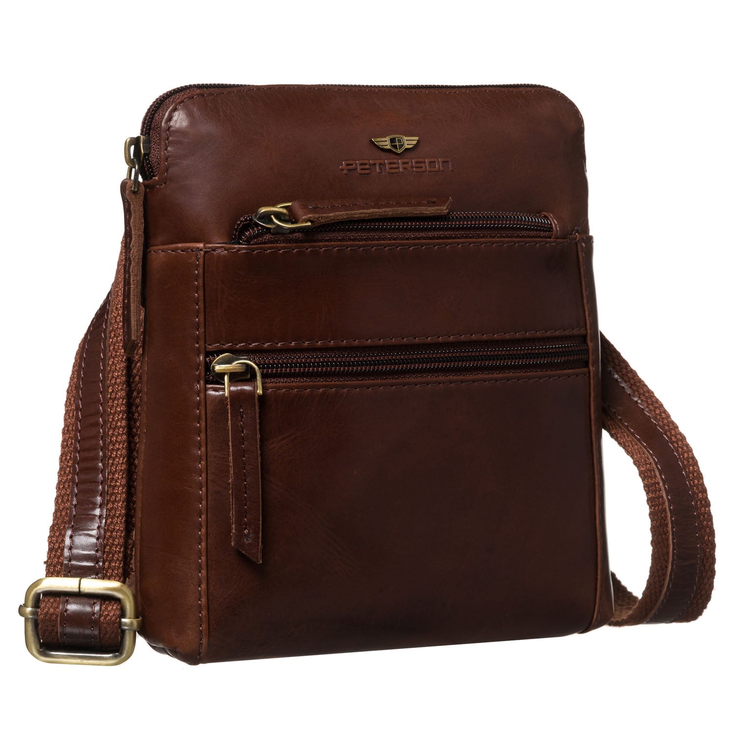 Maza vīriešu rokassoma Peterson, brūna 0338