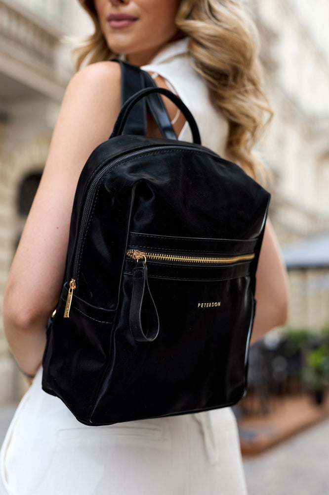 Sieviešu mugursoma Peterson, melna 7-7744