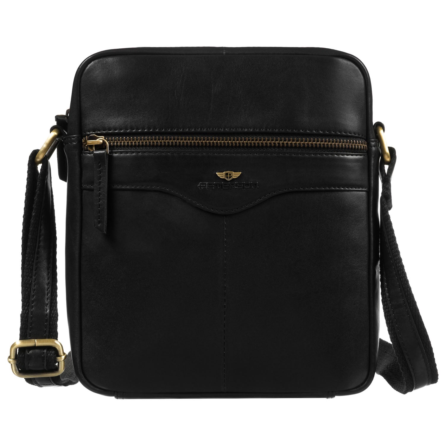 Vidēja izmēra vīriešu rokassoma Peterson, melna 0499