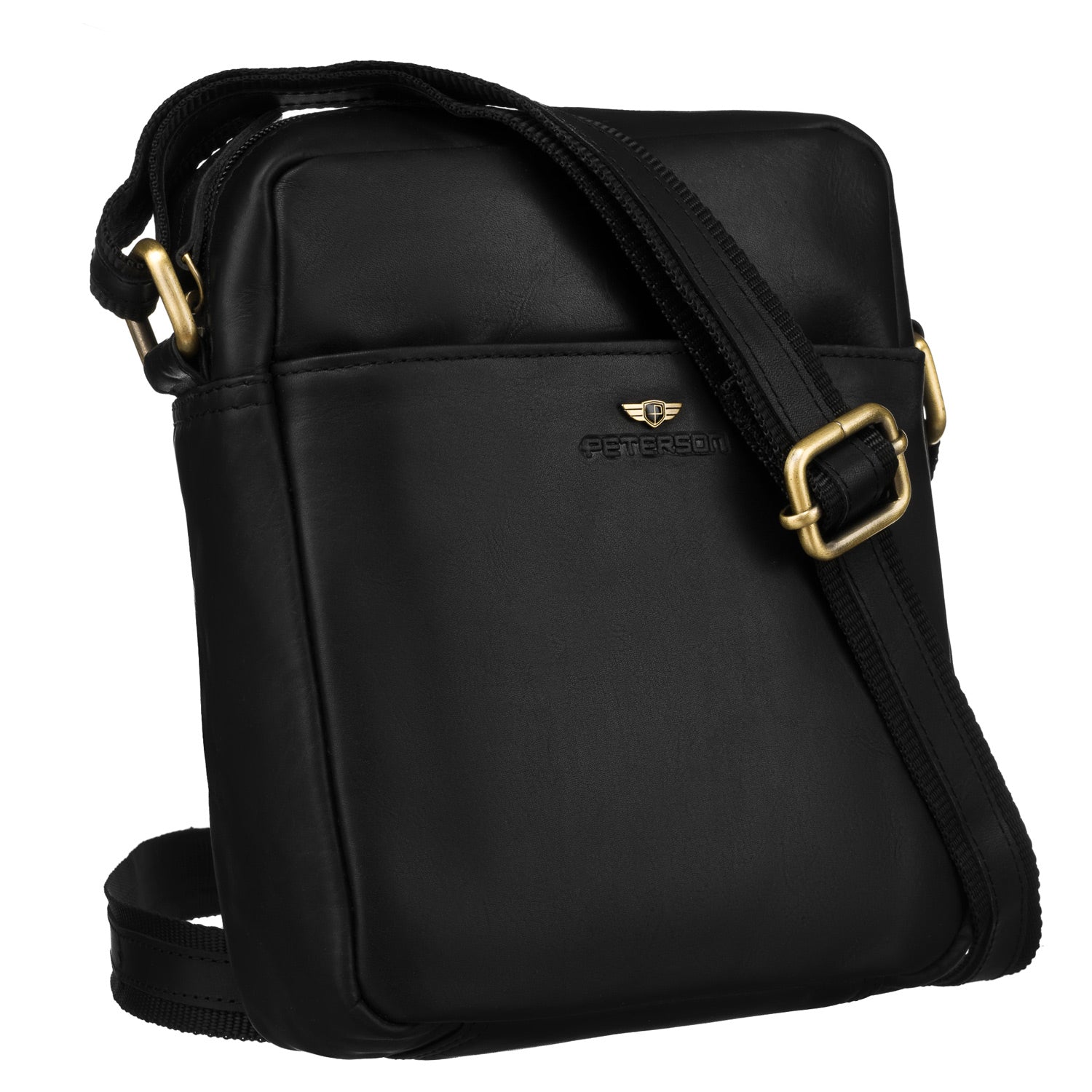 Vidēja izmēra vīriešu rokassoma Peterson, melna 6873