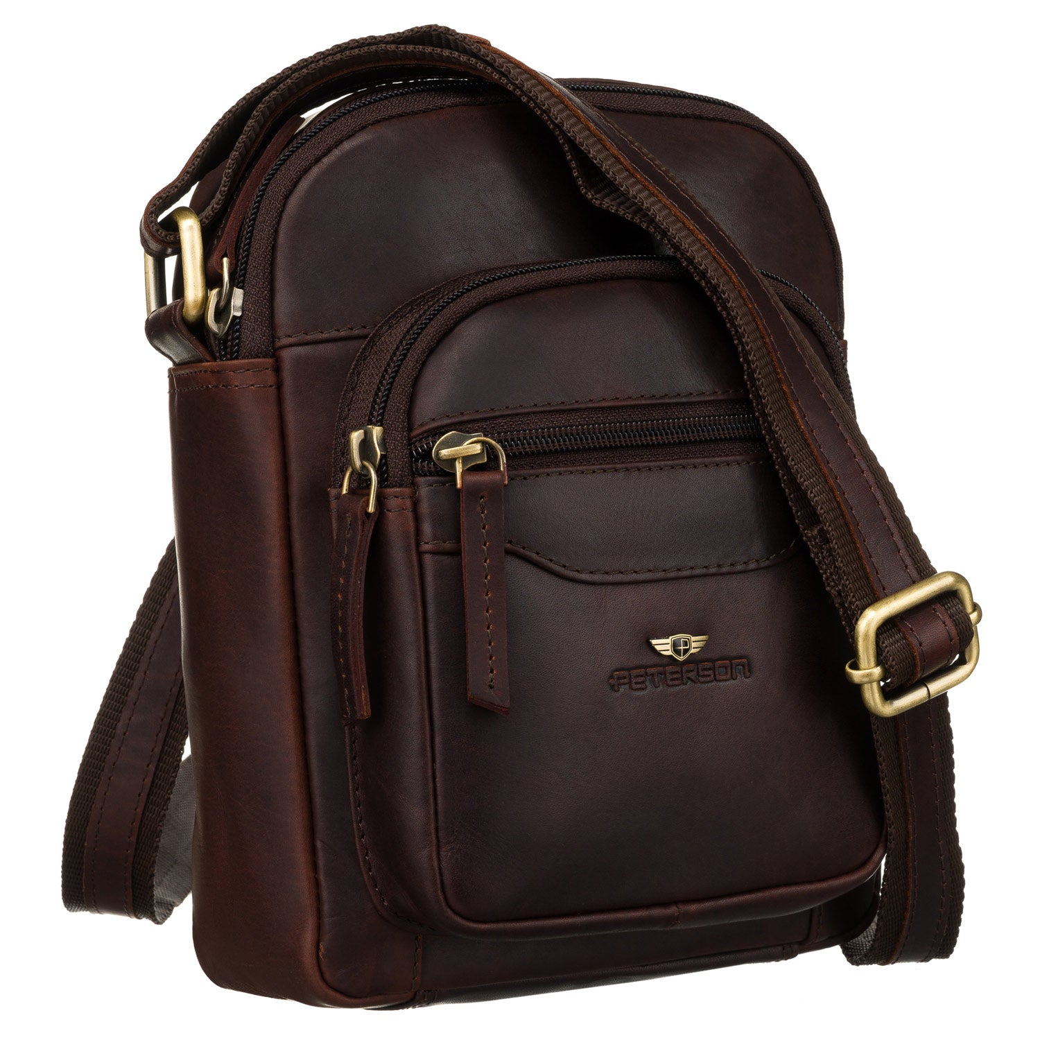 Vidēja izmēra rokassoma Peterson, brūna R17