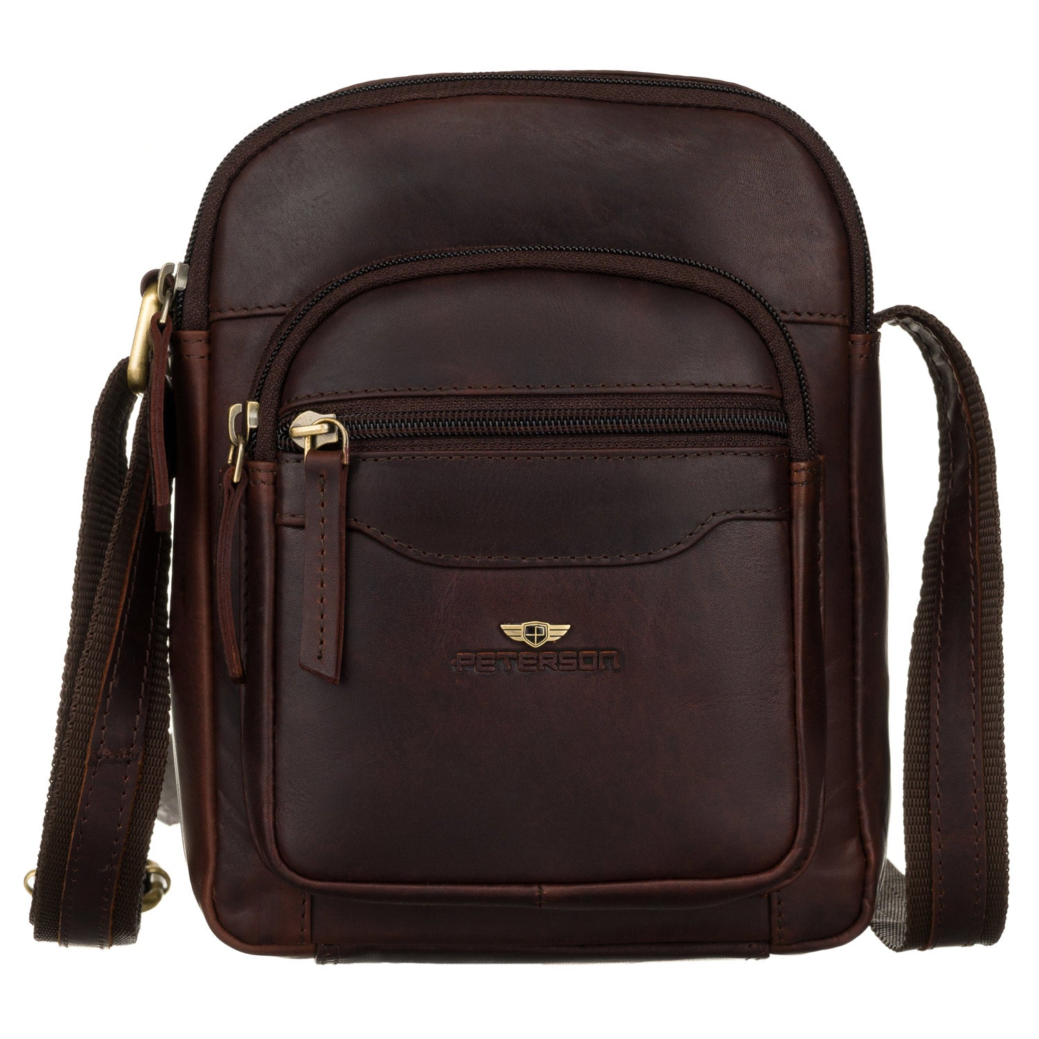 Vidēja izmēra rokassoma Peterson, brūna R17