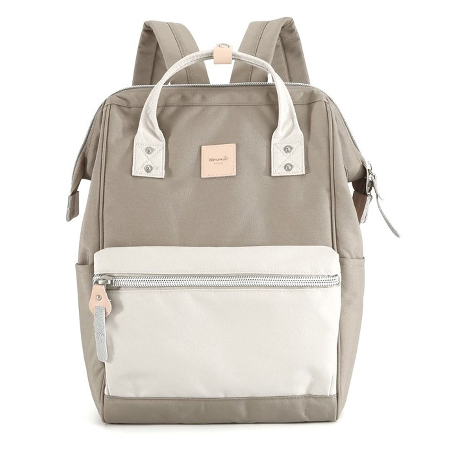 Krēmīgi bēša mugursoma ar nodalījumu klēpjdatoram un USB portu Himawari