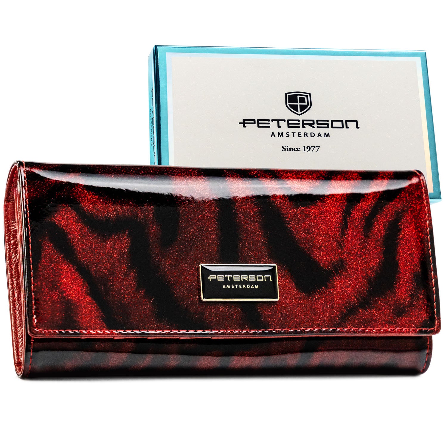 Vidēja izmēra sieviešu maks Peterson, sarkans PT102