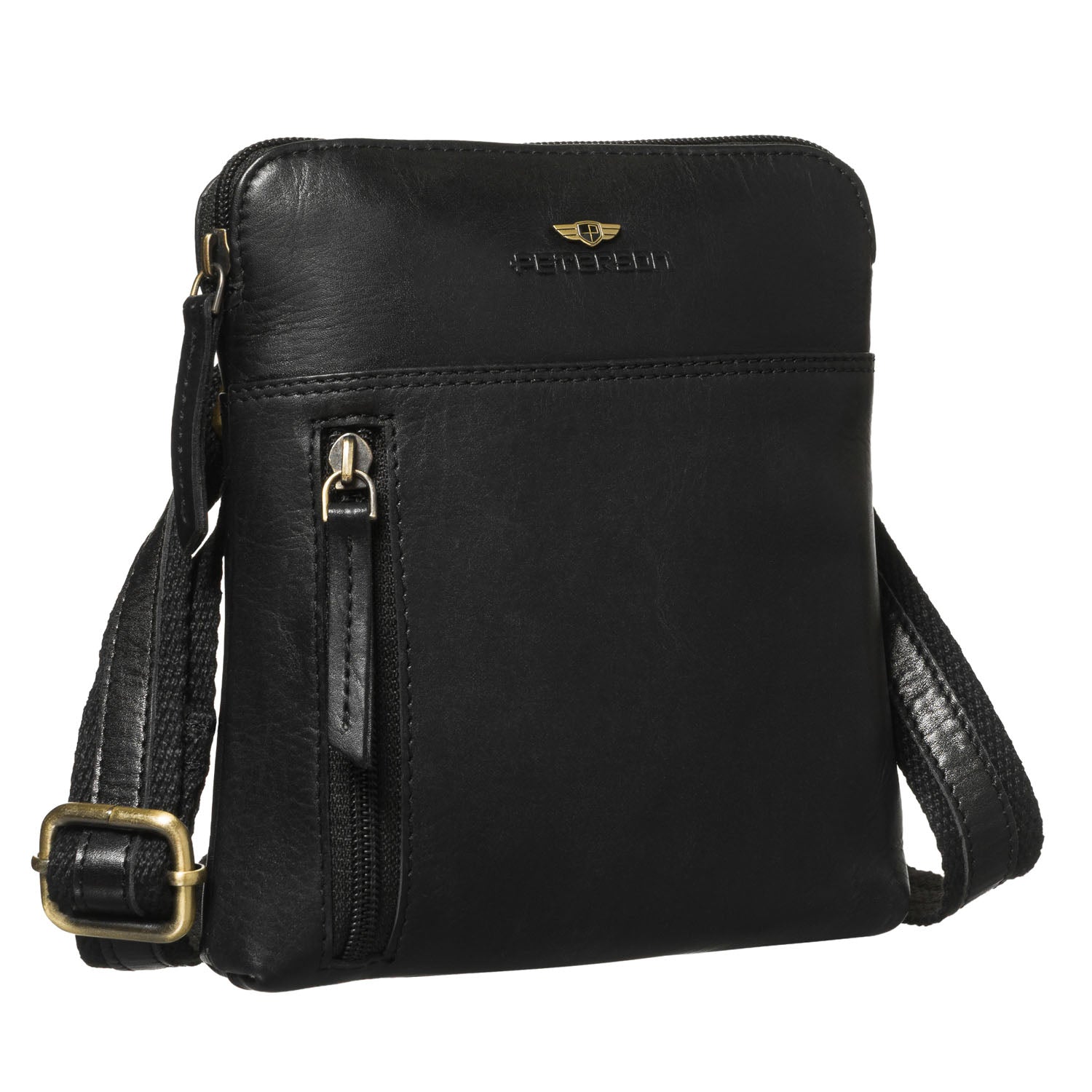 Maza vīriešu ādas plecu soma Peterson, brūna AX22