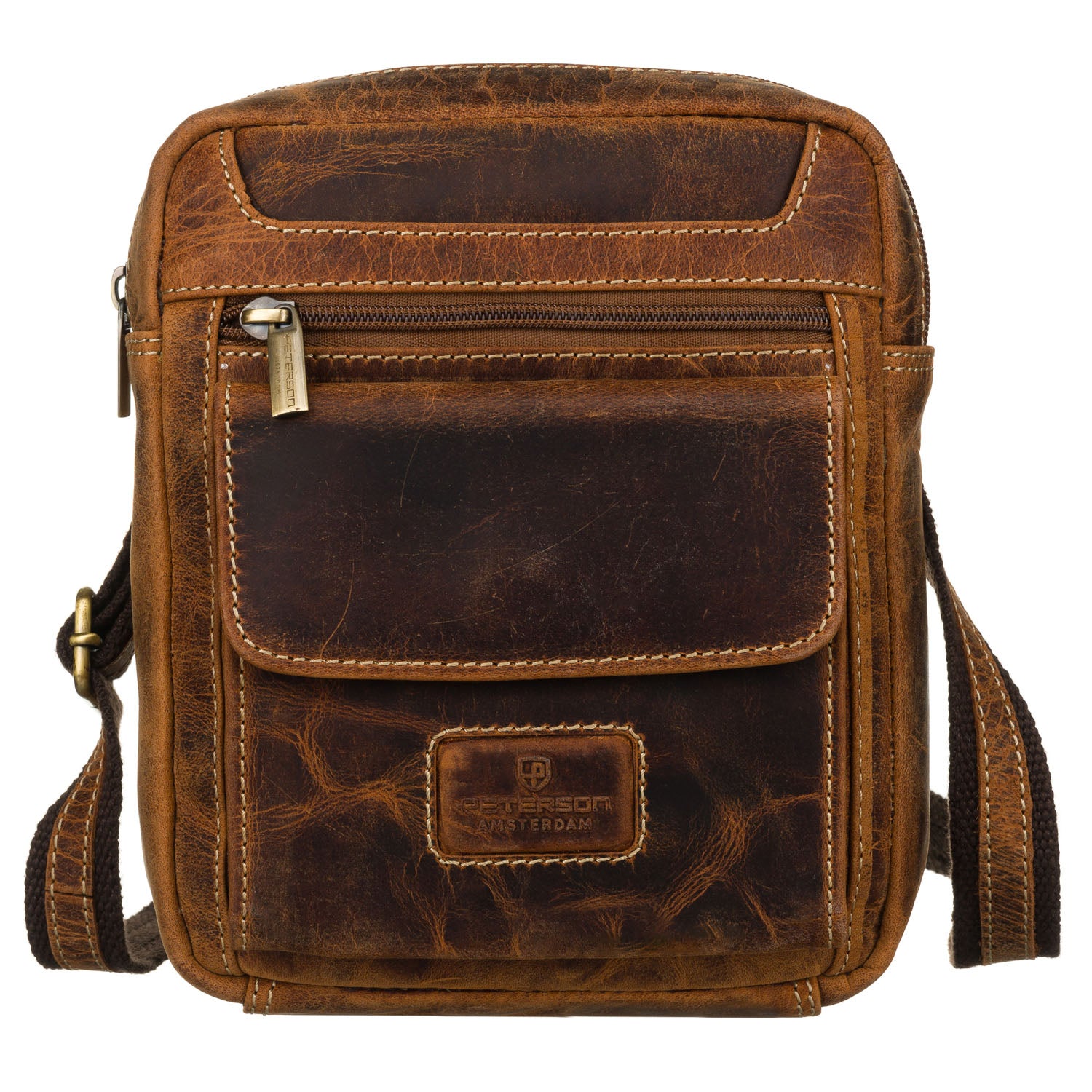 Maza vīriešu soma Peterson, brūna R557