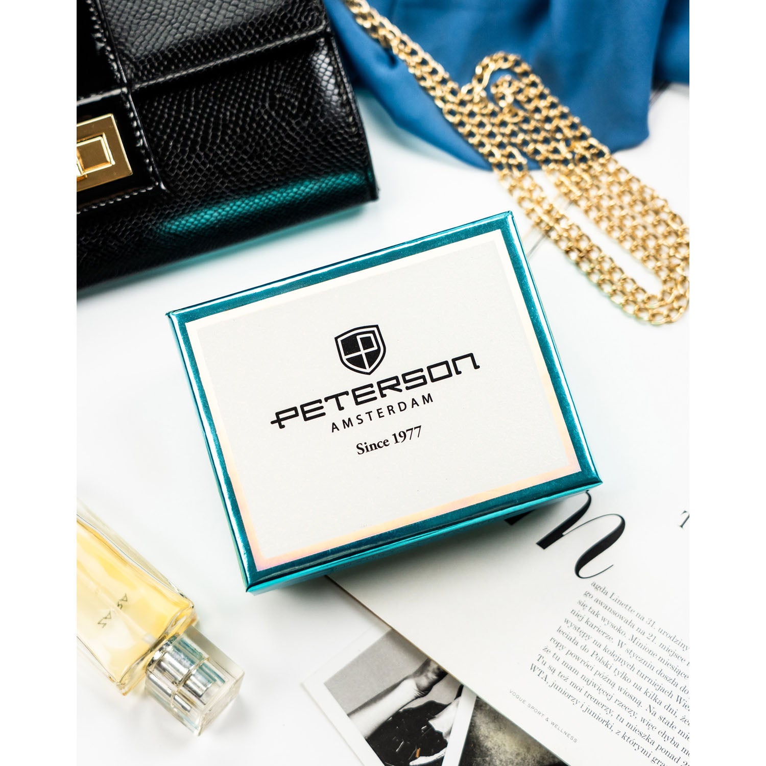 Maza sieviešu maks Peterson, balta PT12