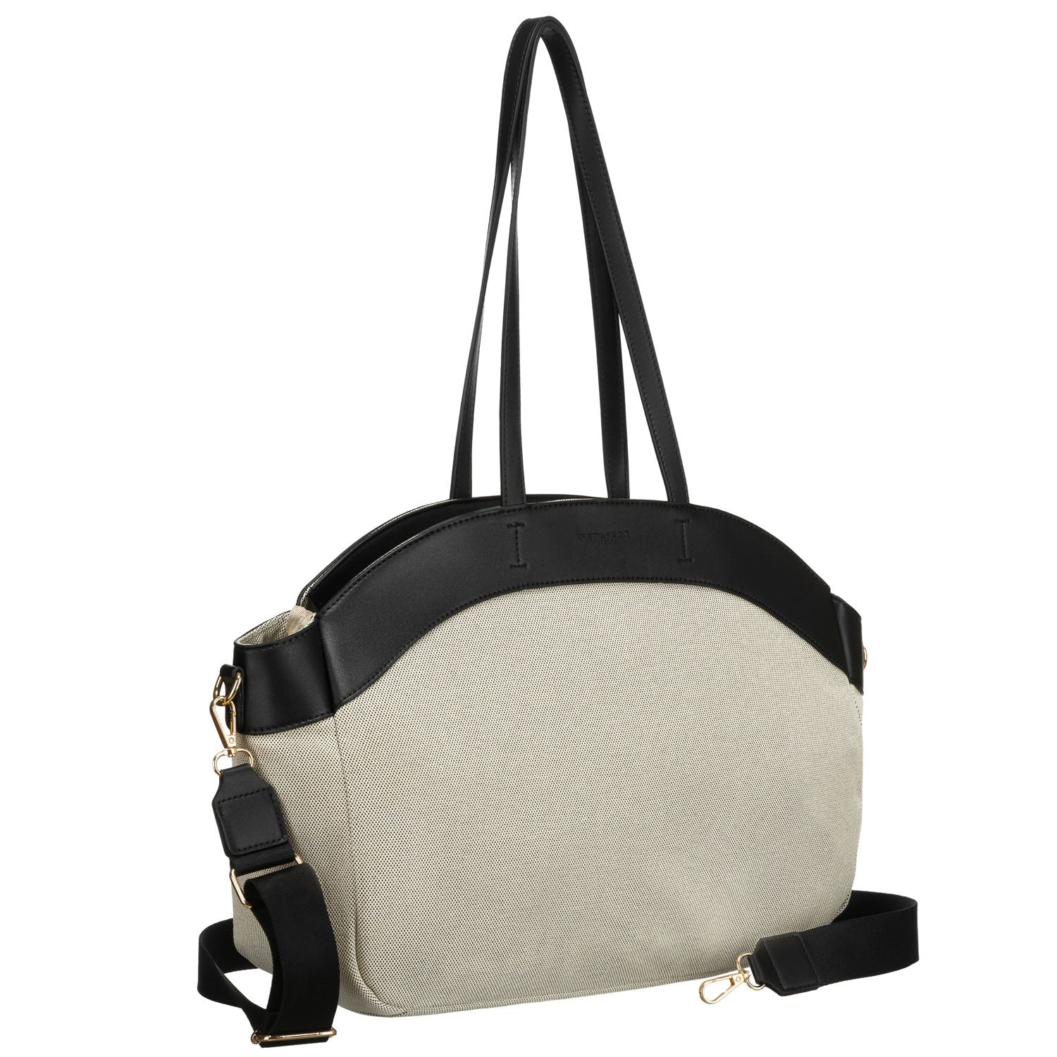 Vidēja izmēra sieviešu rokassoma Peterson, bēši melna