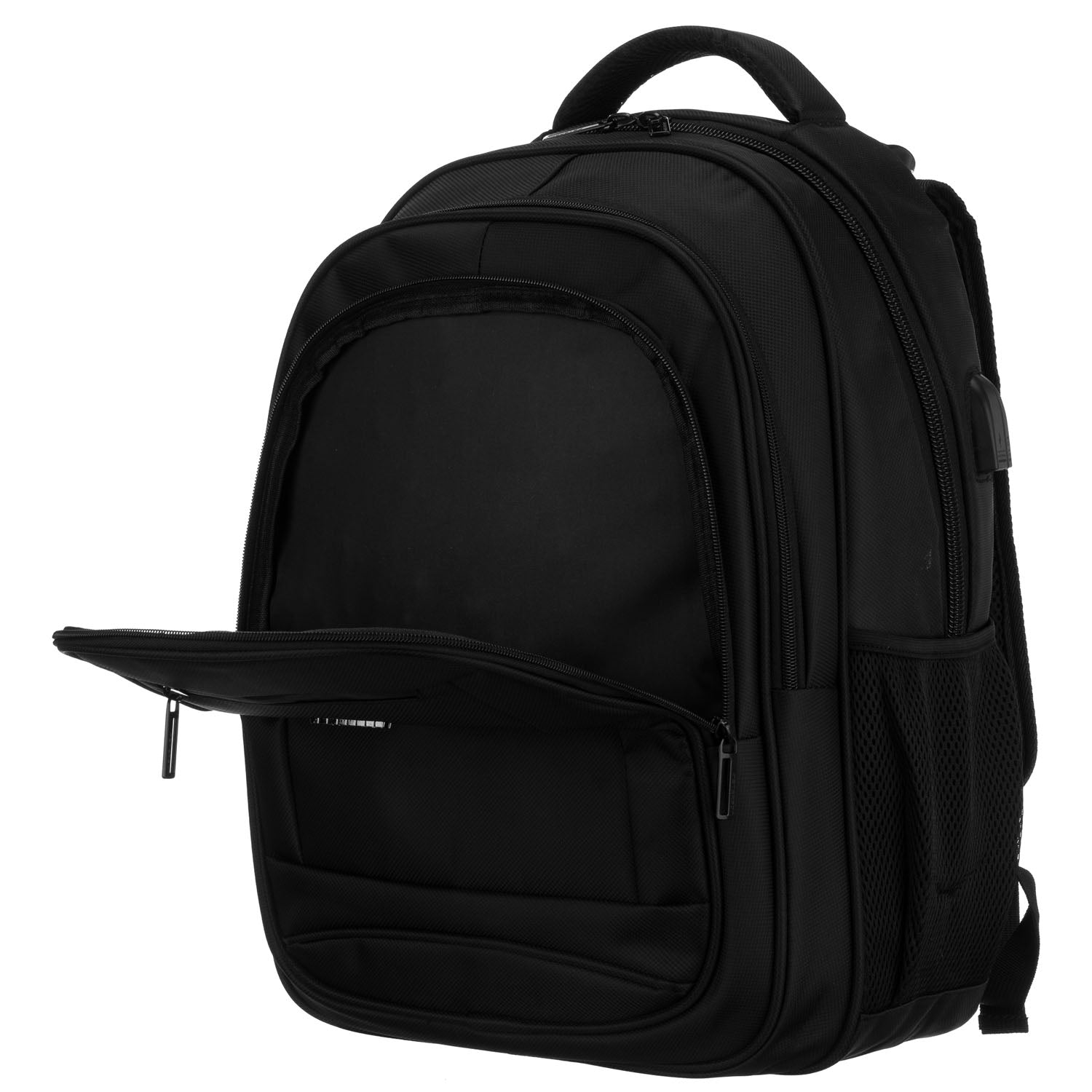 Vidēja izmēra mugursoma unisex Peterson, melna