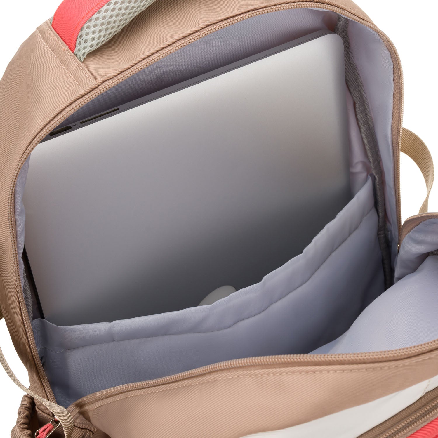 Vidēja izmēra sieviešu mugursoma Peterson, bēši rozā krāsā