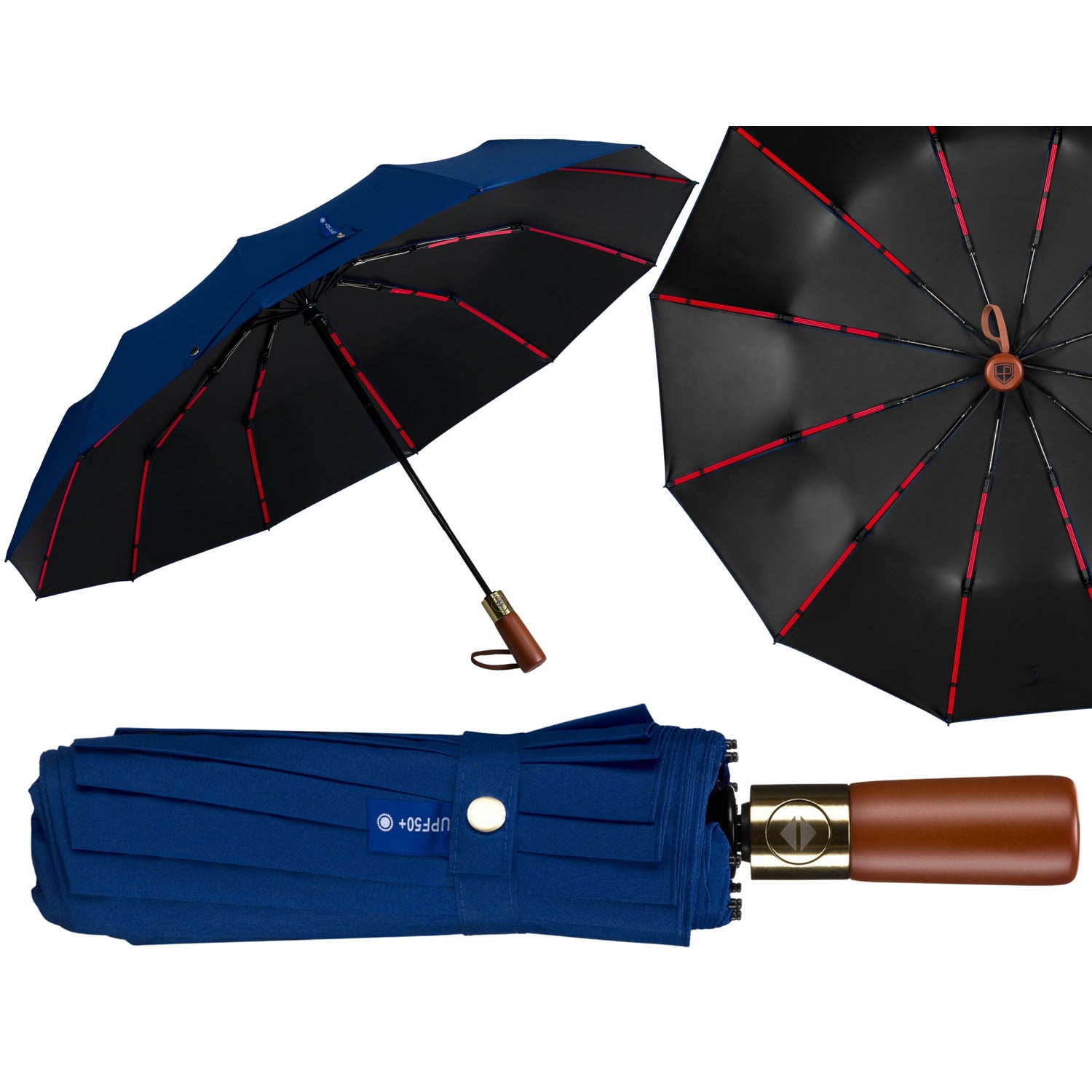 Liels Peterson lietussargs, zils G11