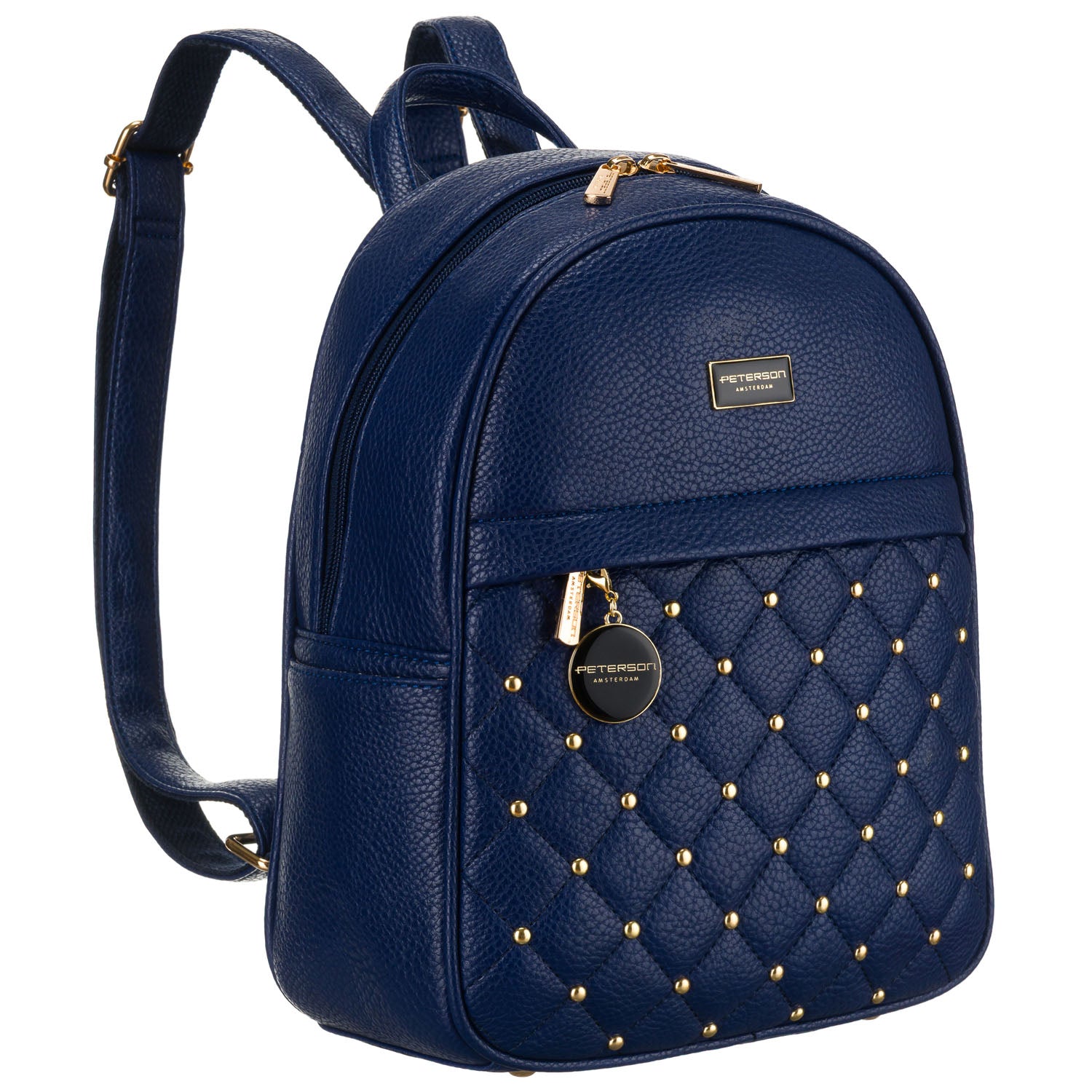 Sieviešu eko ādas mugursoma Peterson, tumši zila Z34