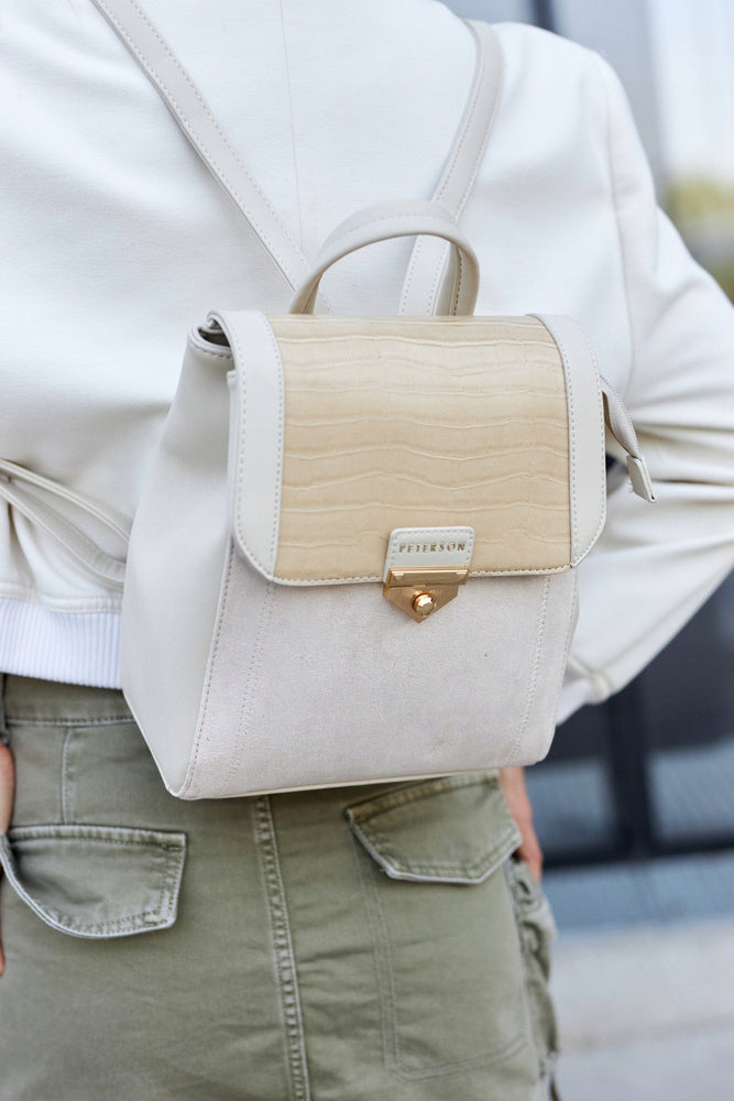 Sieviešu mugursoma Peterson, bēša 1-0296