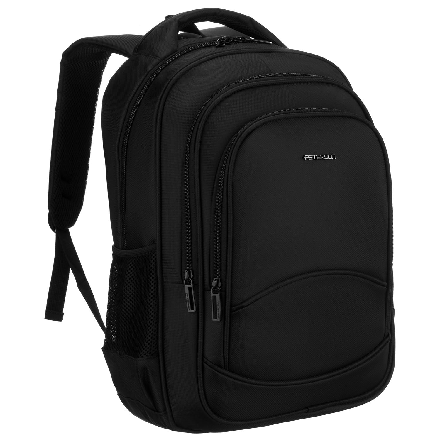 Vidēja izmēra unisex mugursoma Peterson, melna N515