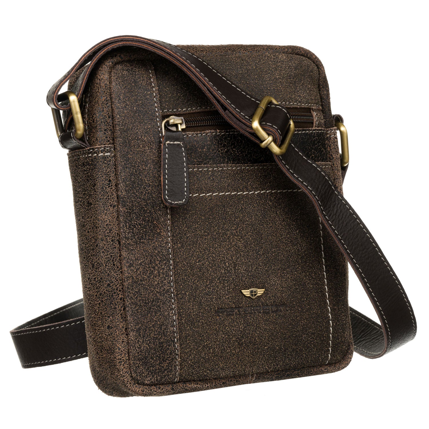 Vidēja izmēra vīriešu rokassoma Peterson, brūna R28