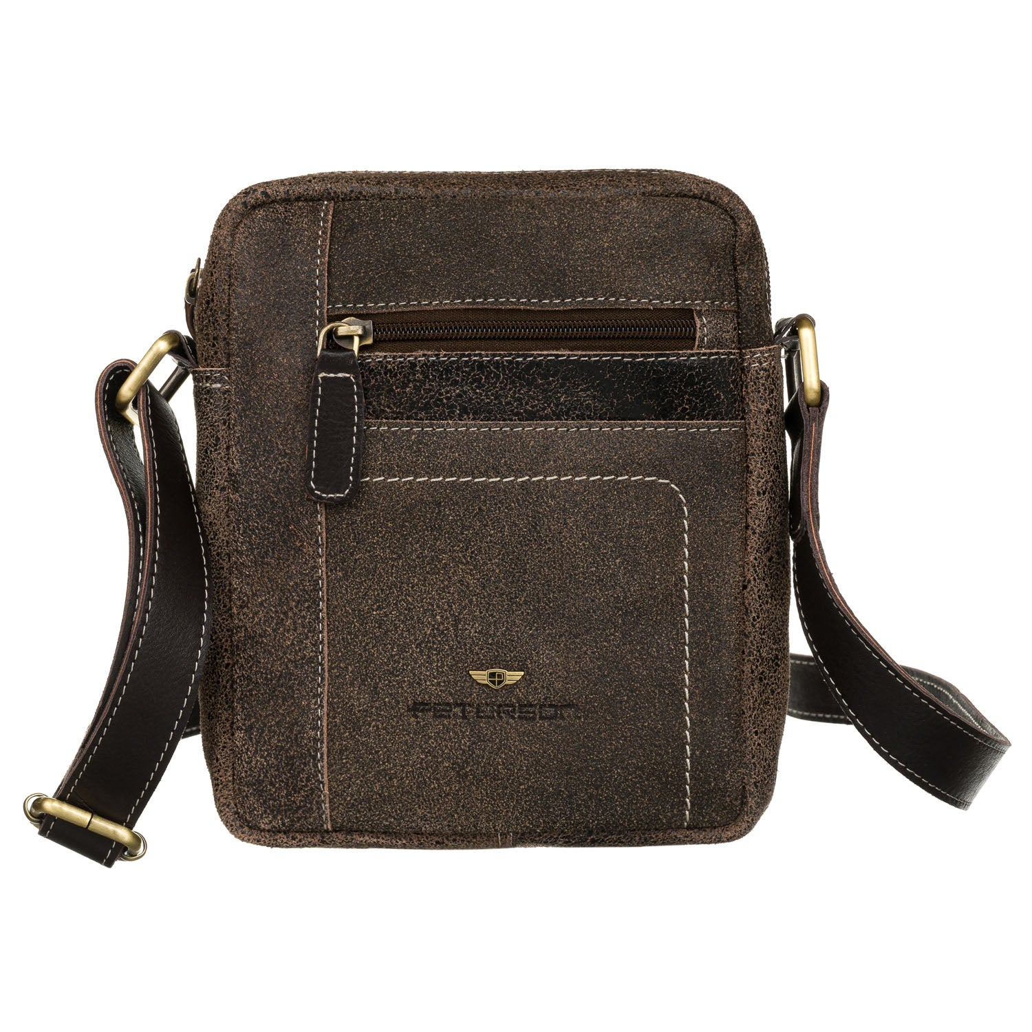 Vidēja izmēra vīriešu rokassoma Peterson, brūna R28