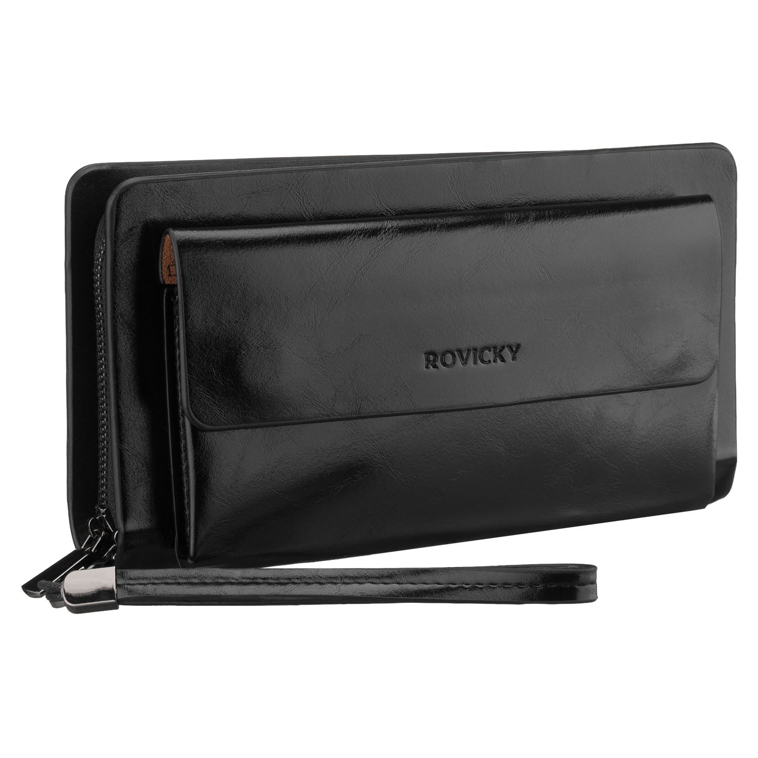 Vīriešu rokassoma no mākslīgās ādas Rovicky, melna AX25