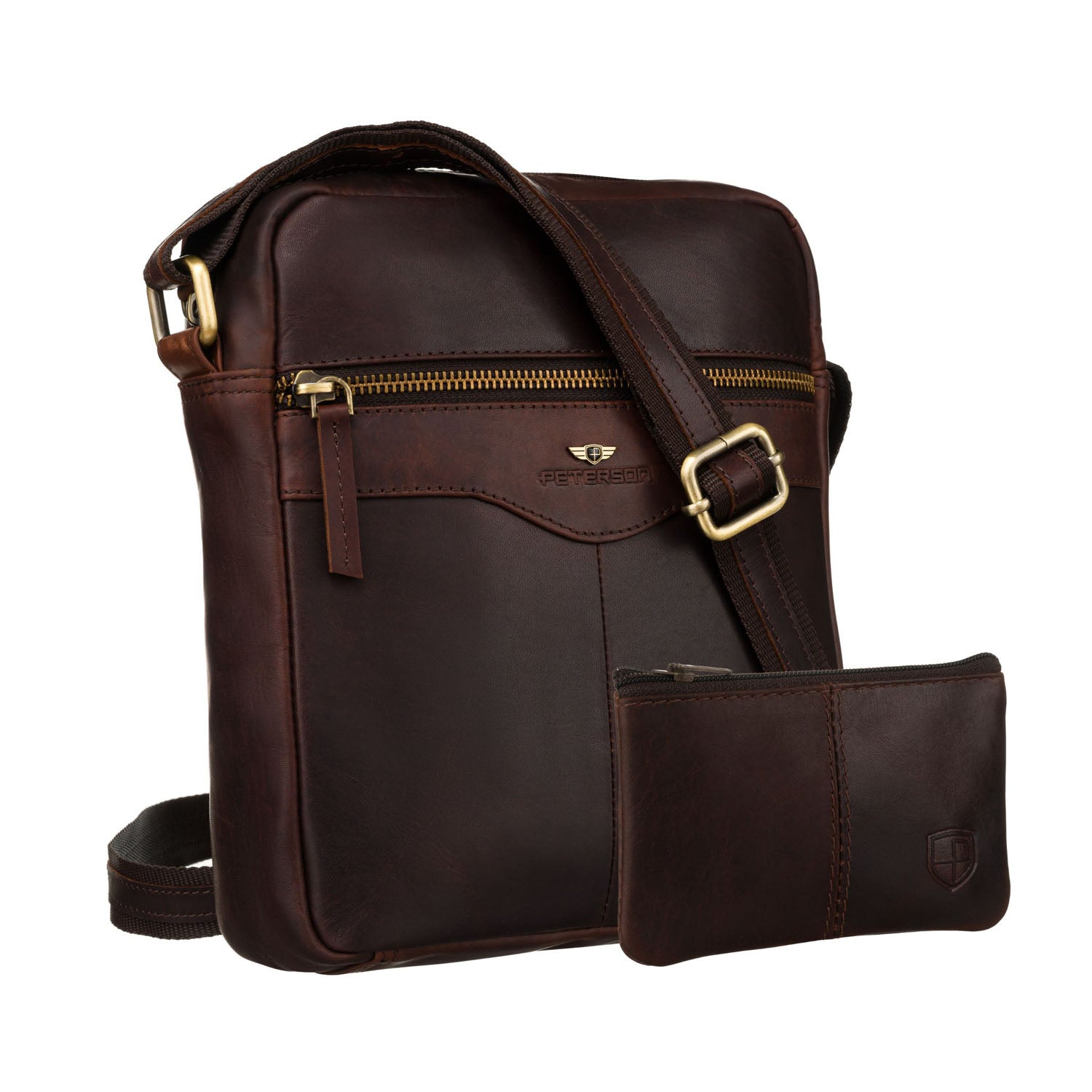 Maza vīriešu rokassoma Peterson, brūna 6842