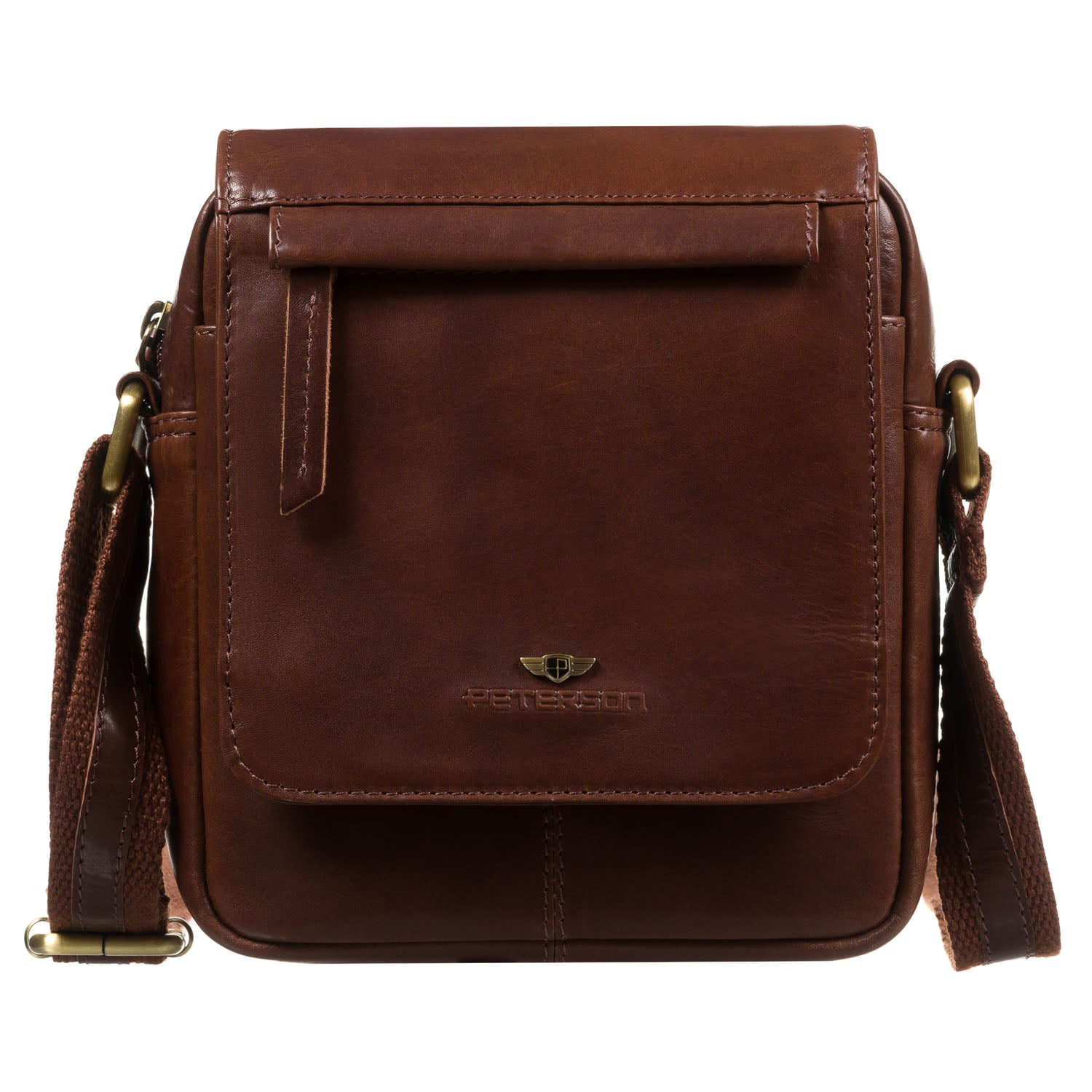 Liela vīriešu rokassoma Peterson, brūna 0543