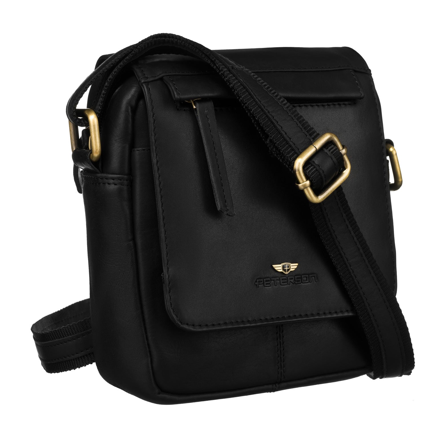 Liela vīriešu rokassoma Peterson, melna 6897