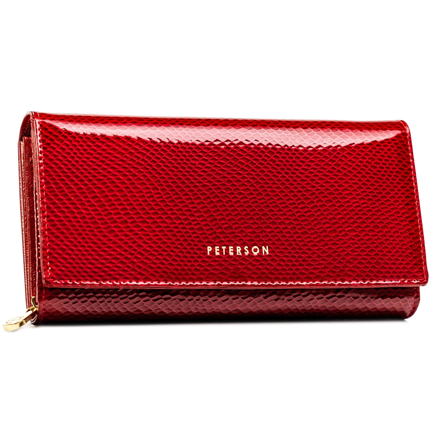 Vidēja izmēra sieviešu maks Peterson, sarkans PT116