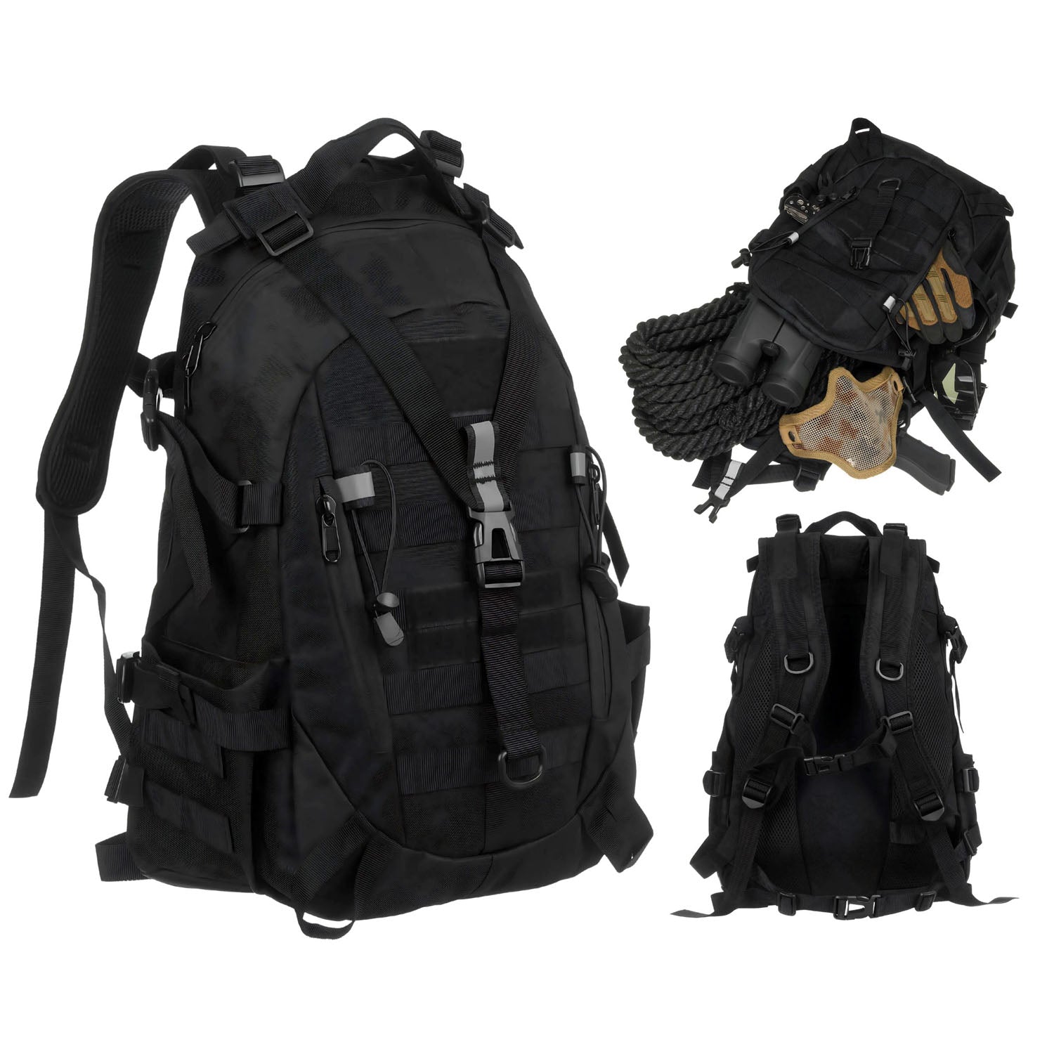 Vīriešu mugursoma Peterson, melna K26