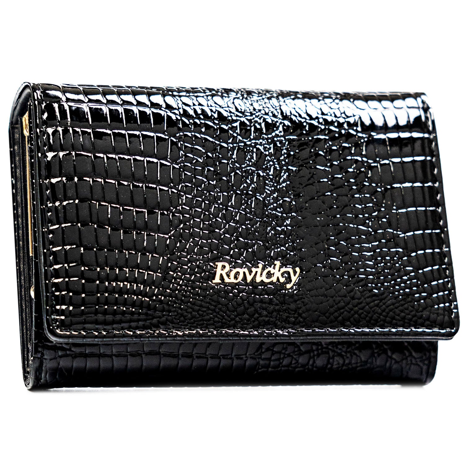 Vidēja maks sievietēm Rovicky, melna.