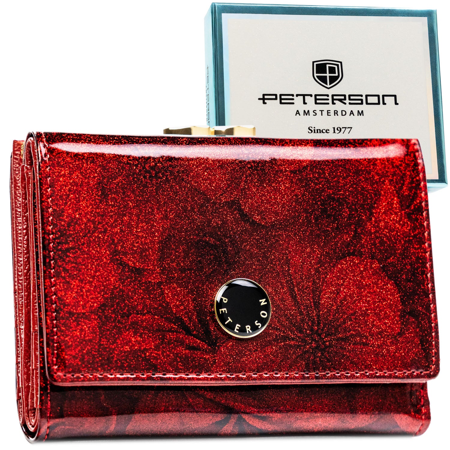 Vidēja izmēra sieviešu maks Peterson, sarkans PT5